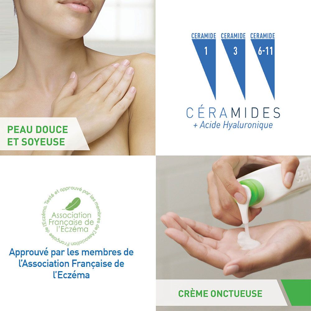 CeraVe Crème Lavante Hydratante visage et corps pour les peaux sèches à très sèches 473 ml