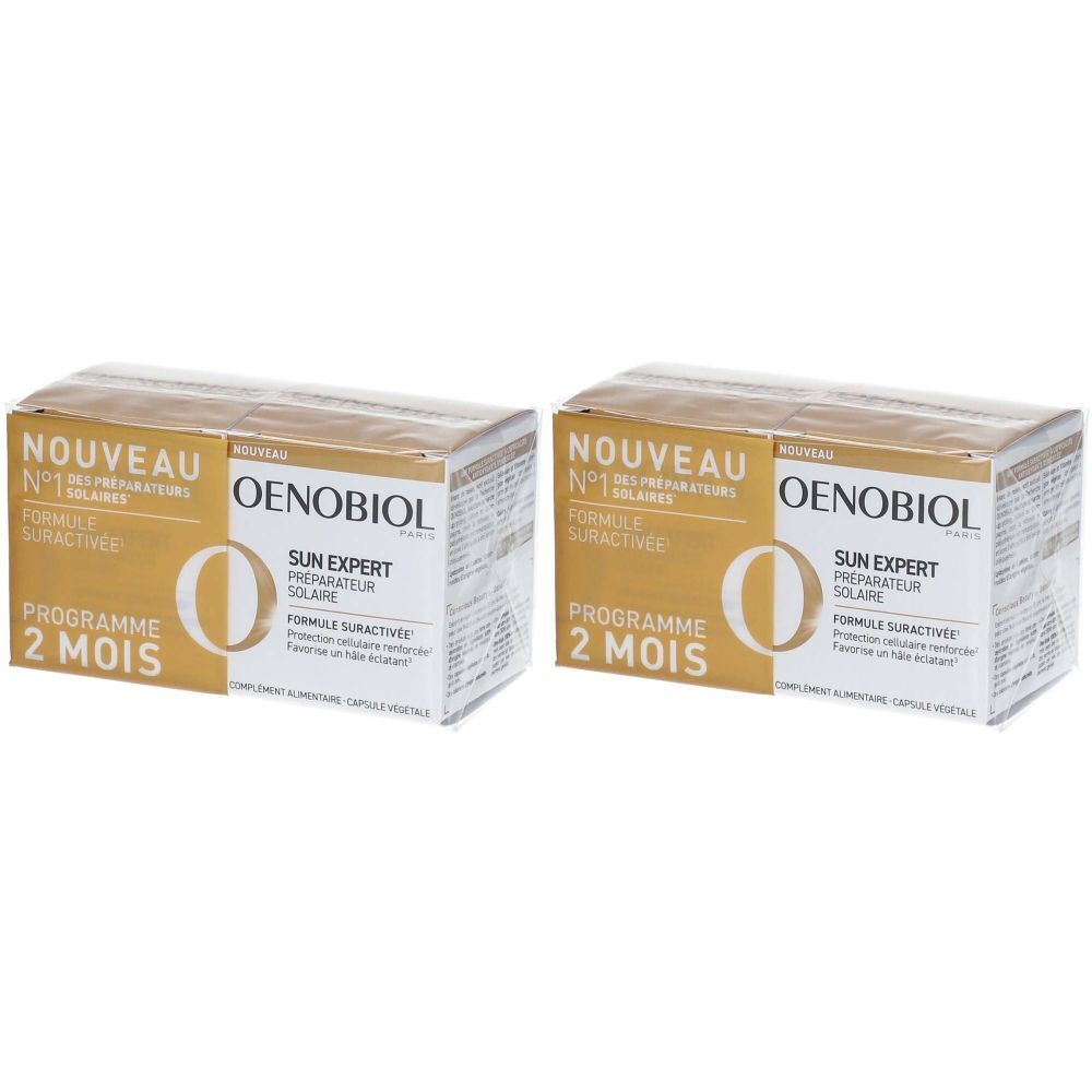 OENOBIOL DUO SUN EXPERT Préparateur solaire Complément alimentaire - Lot de 2 x 30 capsules