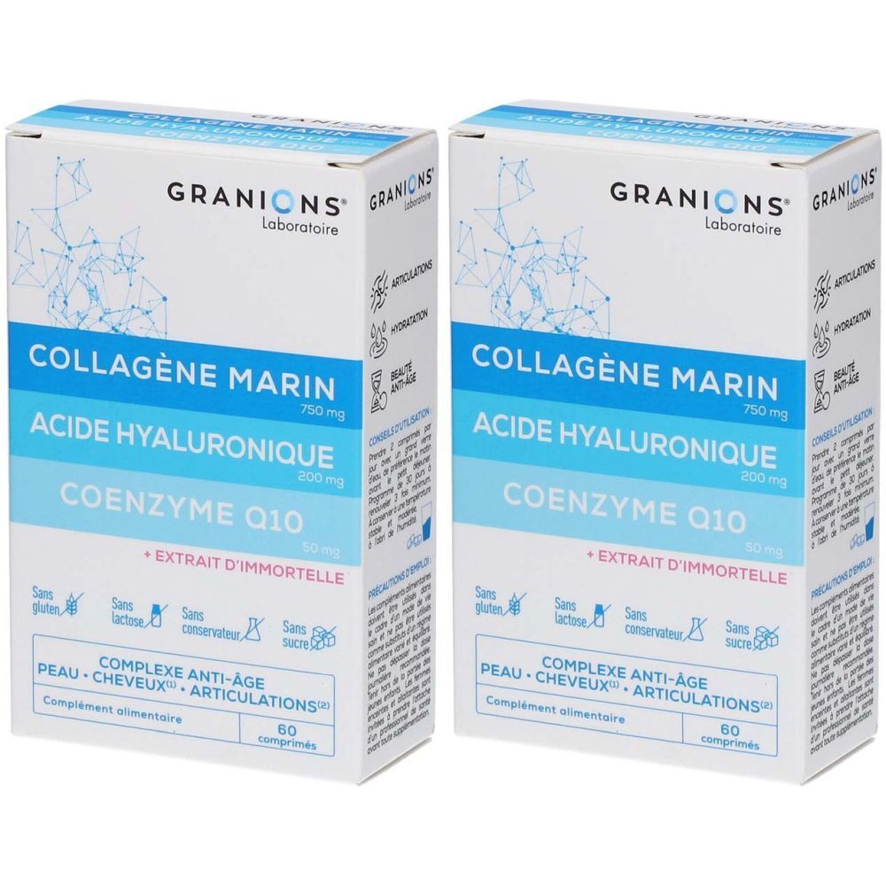 Laboratoire des GRANIONS® Complexe Collagène, Acide Hyaluronique & Coenzyme Q10