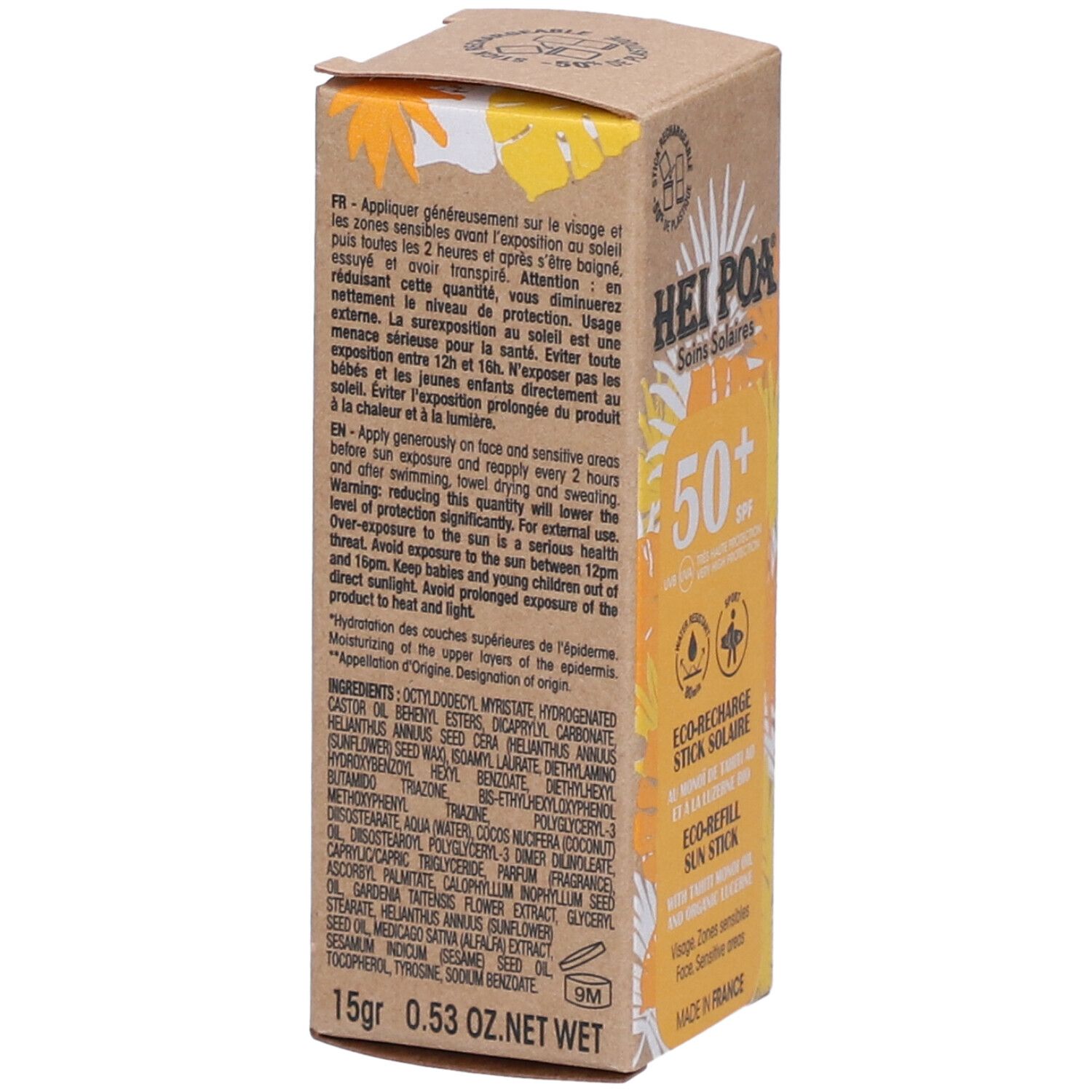 HEI POA® ECO-RECHARGE STICK SOLAIRE VISAGE SPF50+