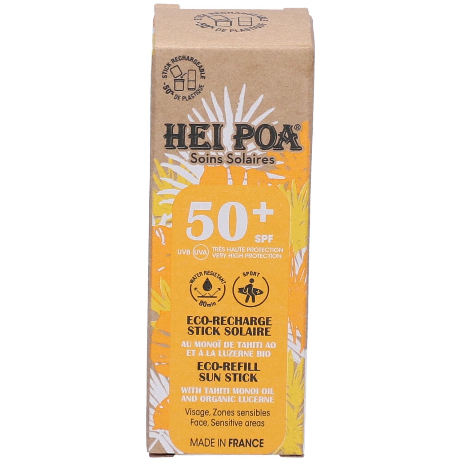 HEI POA® ECO-RECHARGE STICK SOLAIRE VISAGE SPF50+