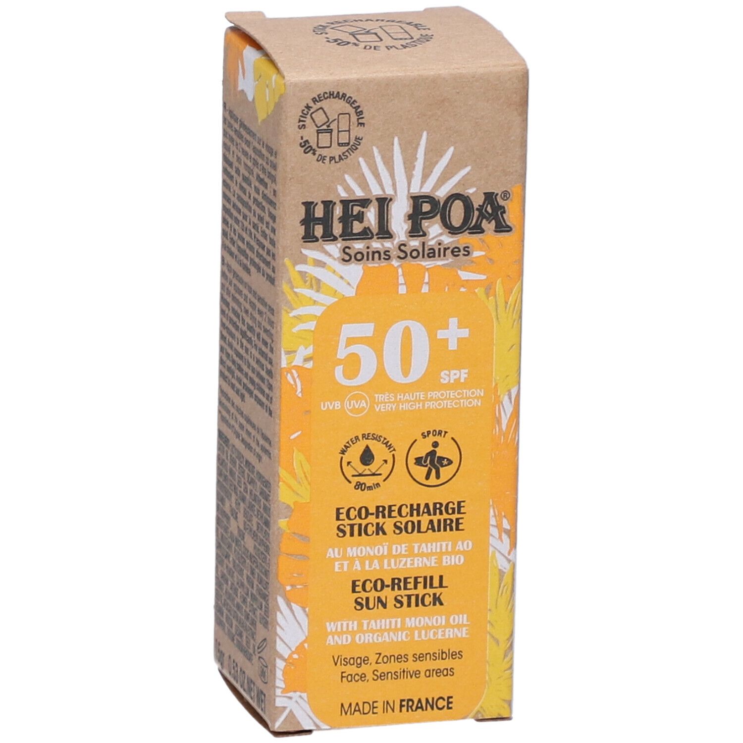HEI POA® ECO-RECHARGE STICK SOLAIRE VISAGE SPF50+