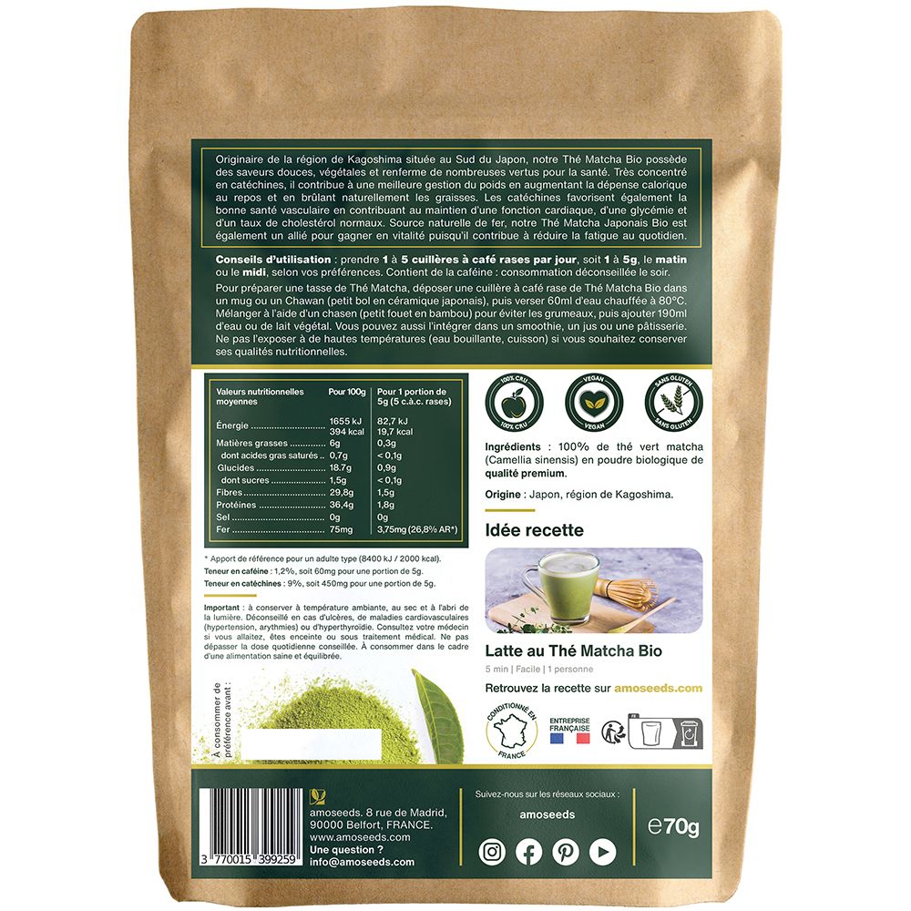 Japanischer Matcha Tee in Pulverform Bio 70g
