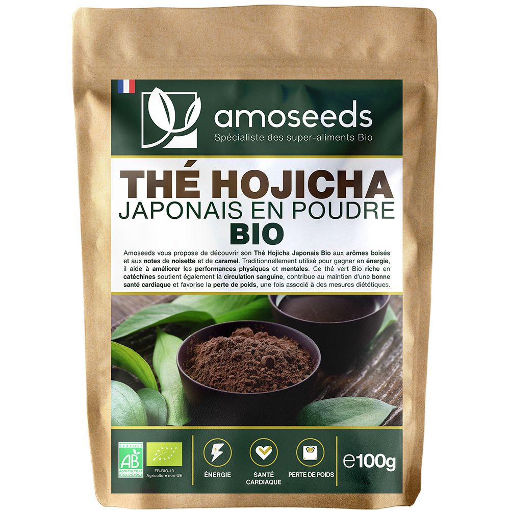 Amoseeds Japanischer Hojicha Tee Bio Pulver