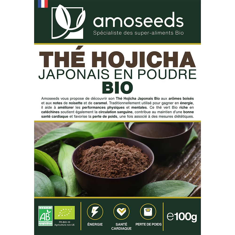 Amoseeds Japanischer Hojicha Tee Bio Pulver
