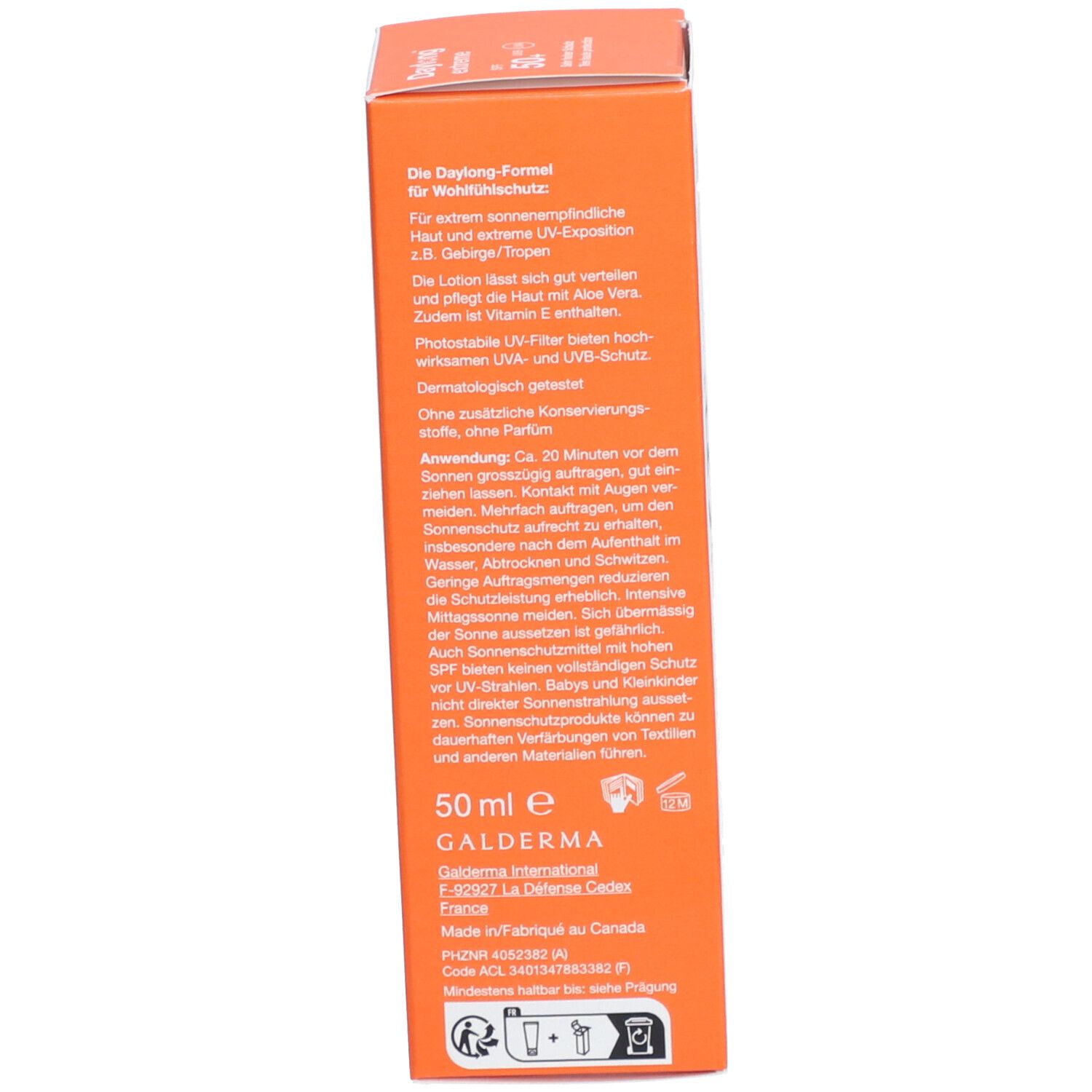 Daylong Extreme SPF 50+ Liposom Sonnenmilch