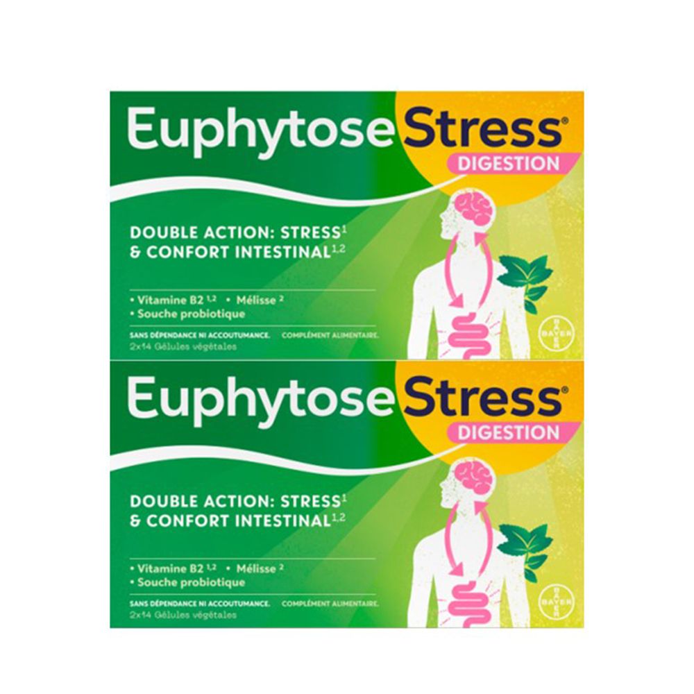 EuphytoseStress® Verdauung - Stress und Darmkomfort - Probiotika, Melisse, Vitamin B2