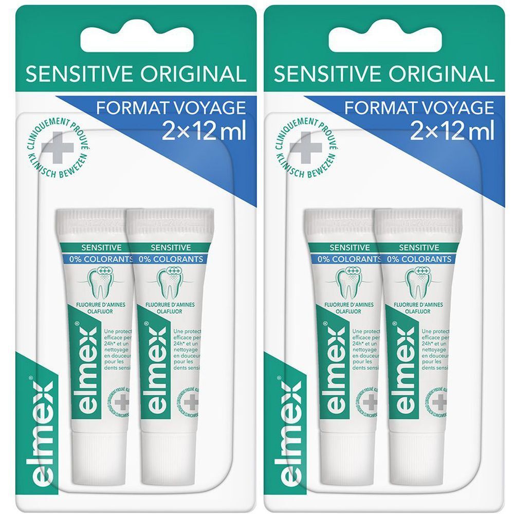 elmex® Sensitive Dentifrice tubes de voyage