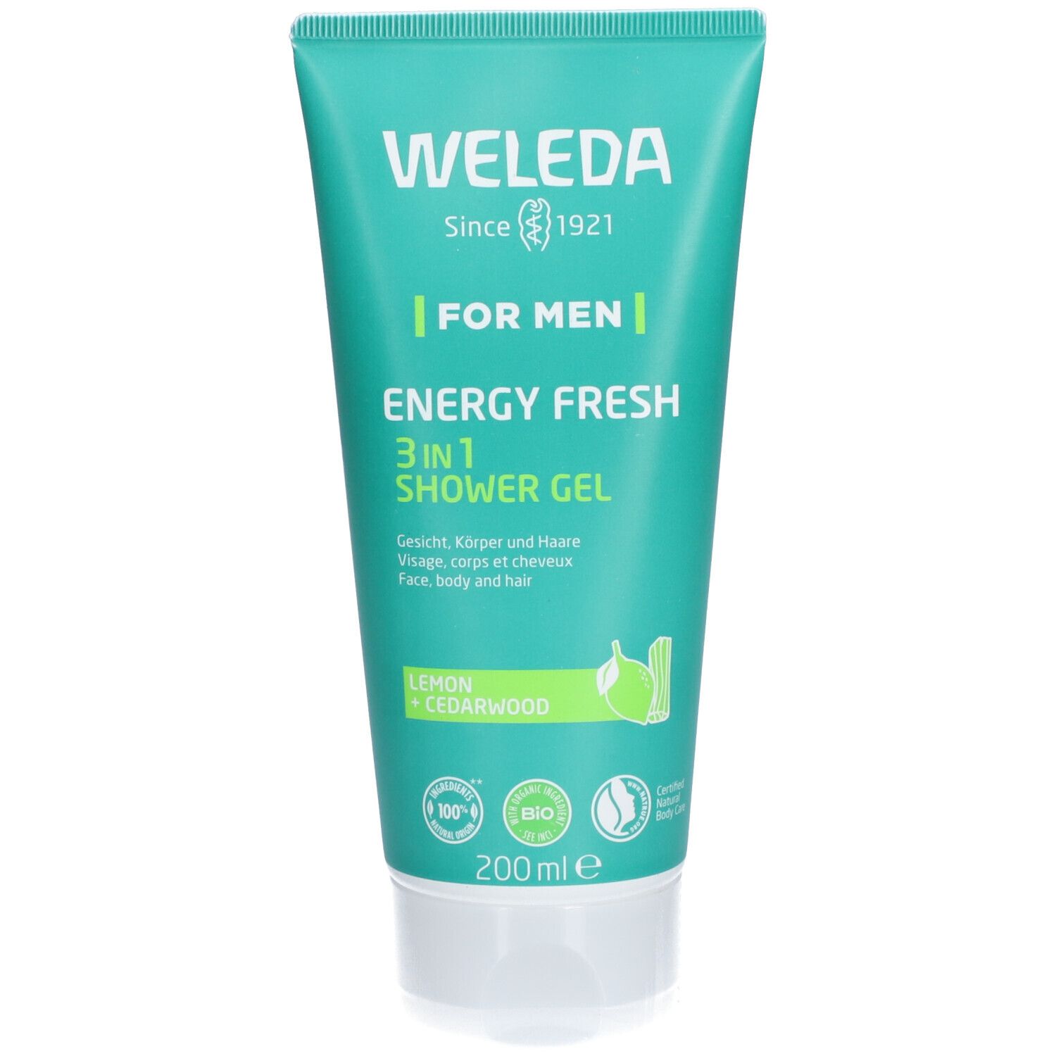 WELEDA FOR MEN Gel-Dusche 3en1 Energy Fresh