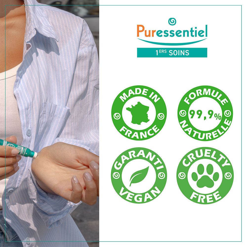Puressentiel Roller Mal des Transports: Made in France, 99,9% natürliche Formel, Vegan, Cruelty Free.