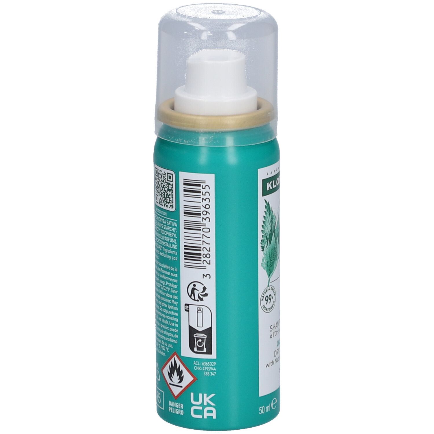 Klorane ORTIE - Shampooing Sec Purifiant Ortie et Vitamine E - Cheveux Gras