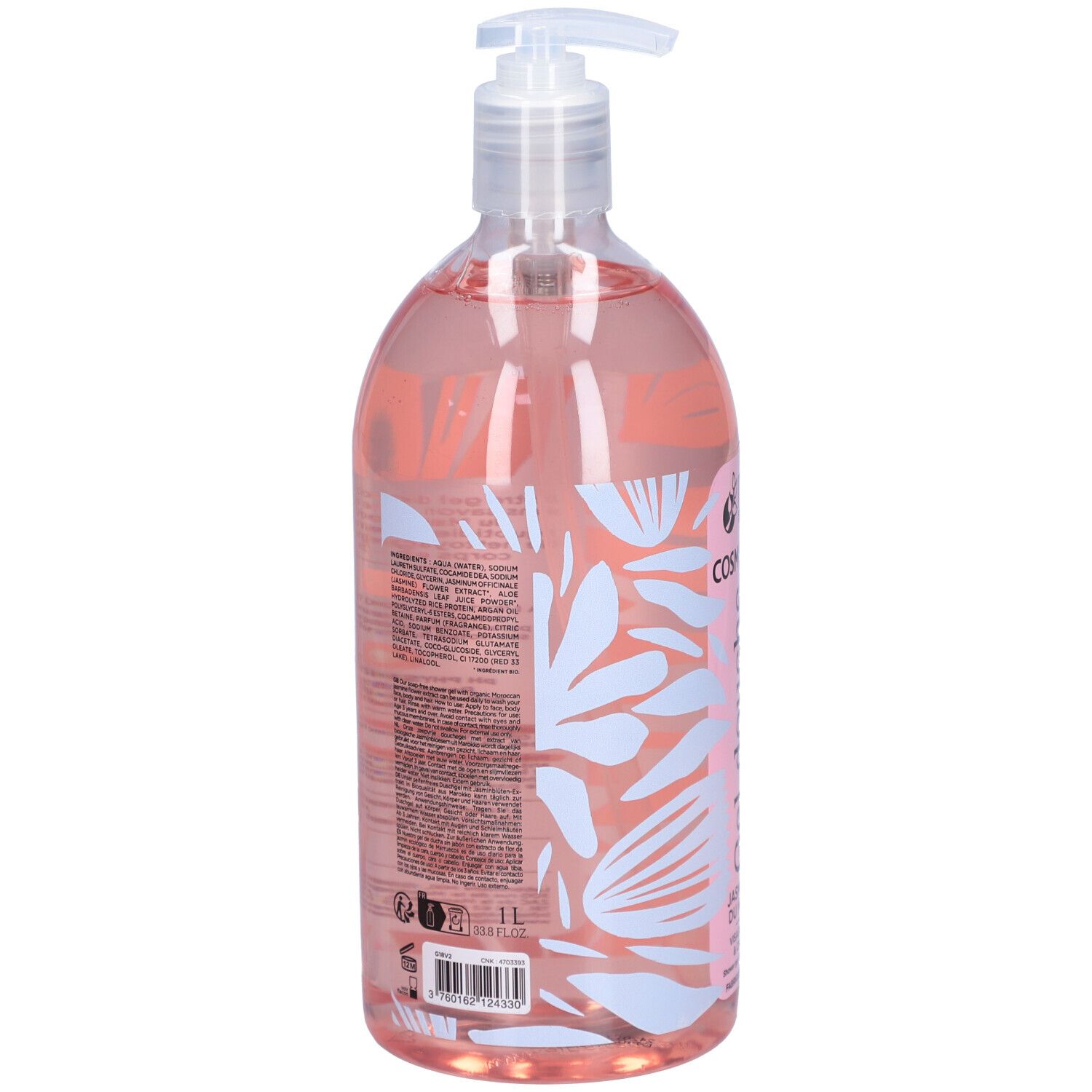 MKL Cosm'éthik 1L Gel Douche Surgras - Jasmin Bio du Maroc