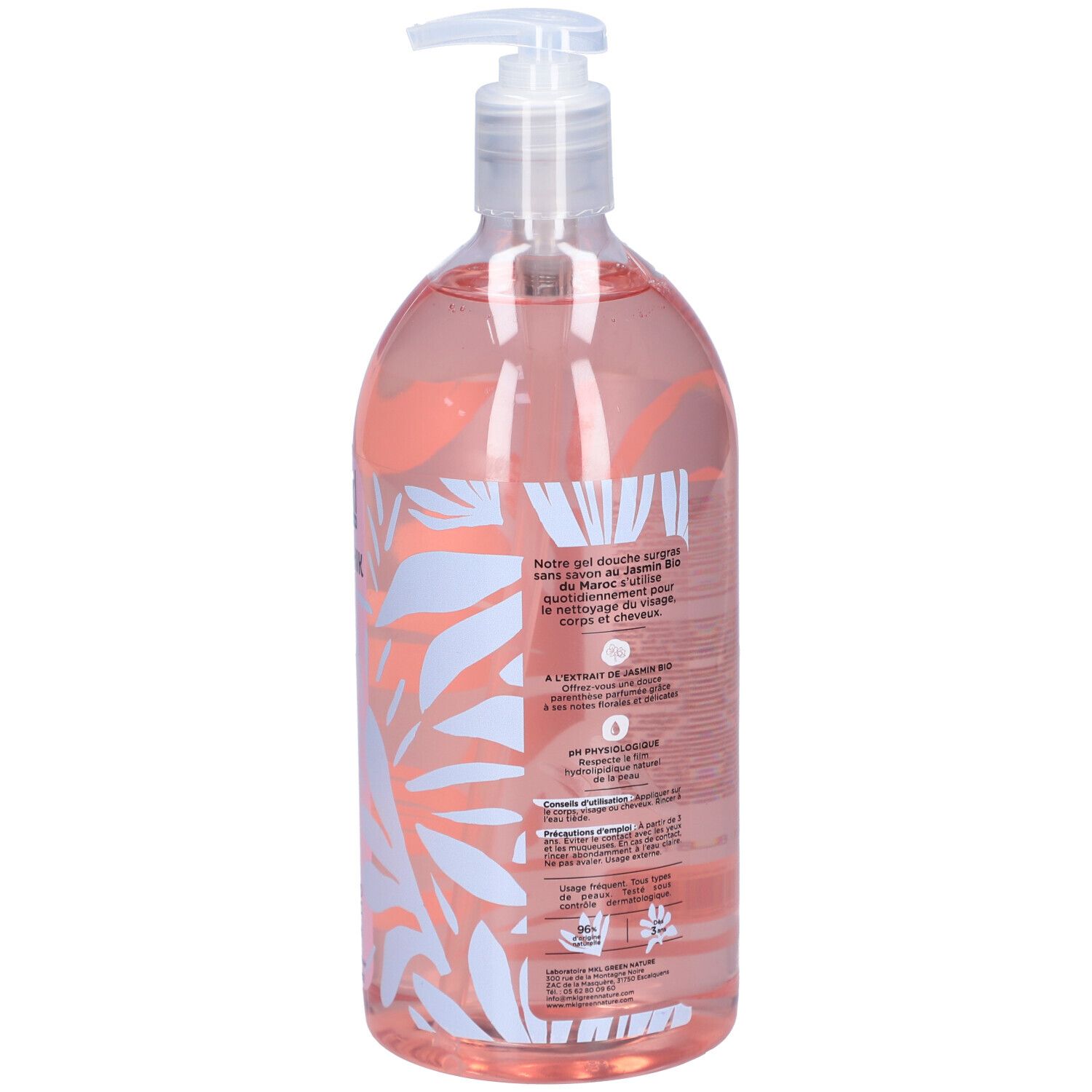 MKL Cosm'éthik 1L Gel Douche Surgras - Jasmin Bio du Maroc