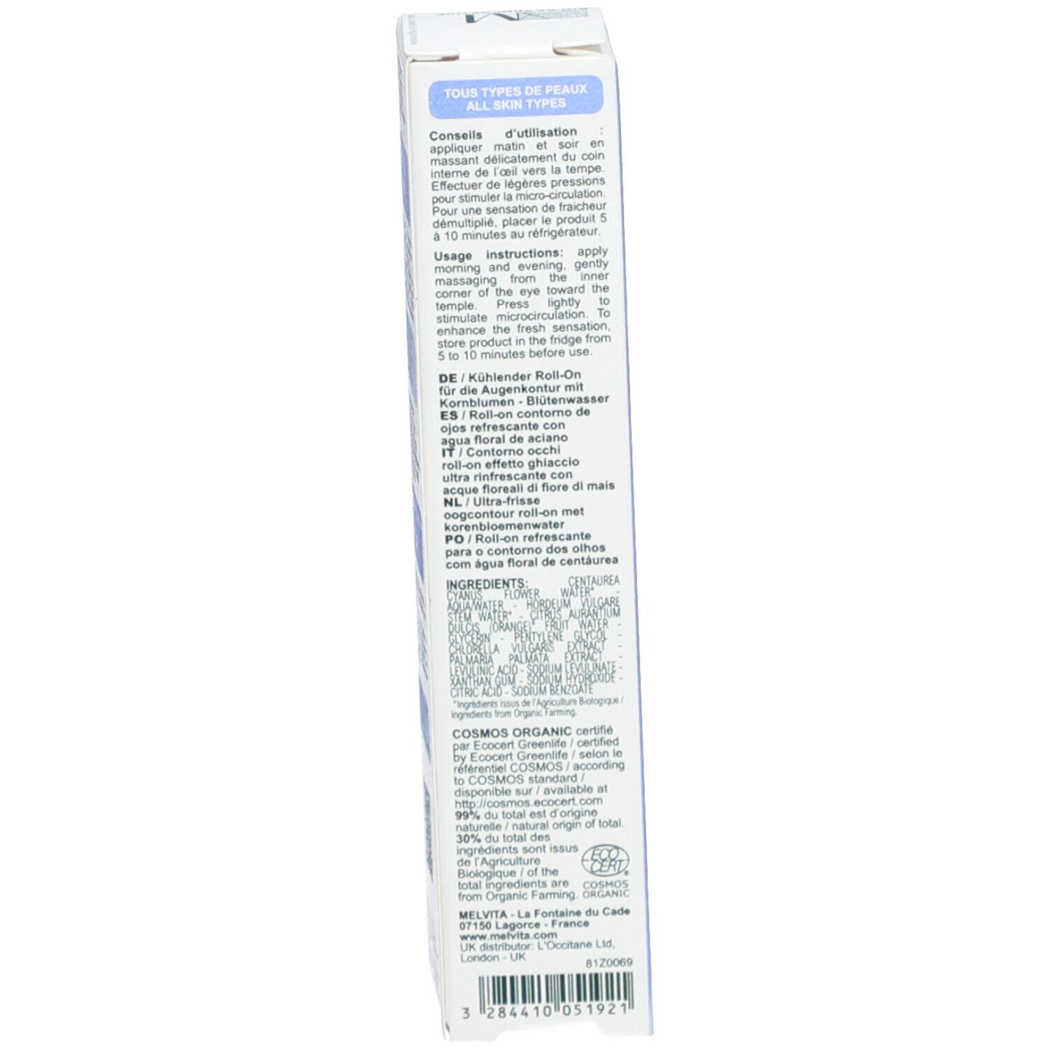 MELVITA Roll-On Frosty Kornblume