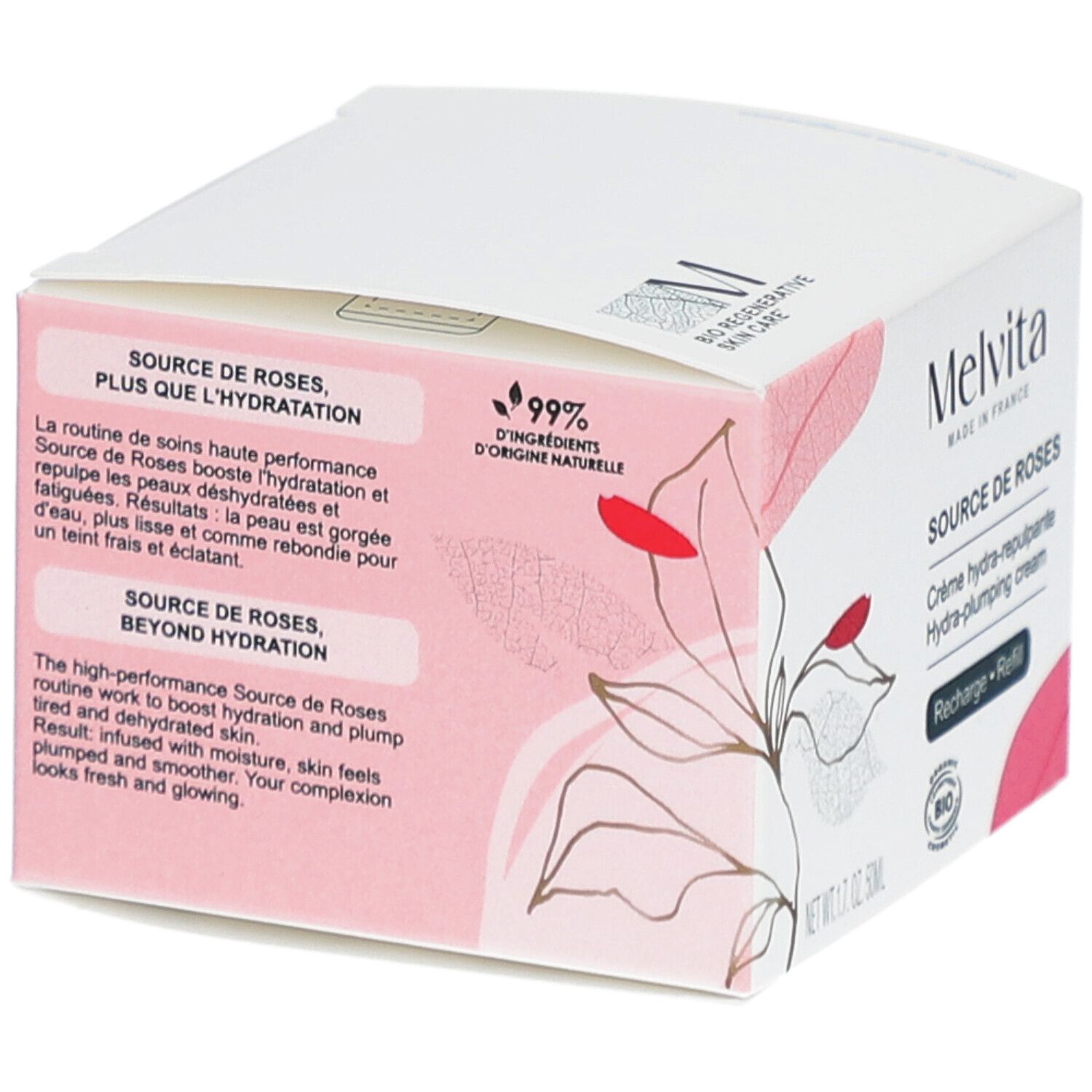 MELVITA Source de Roses Crème Hydra-Repulpante Recharge