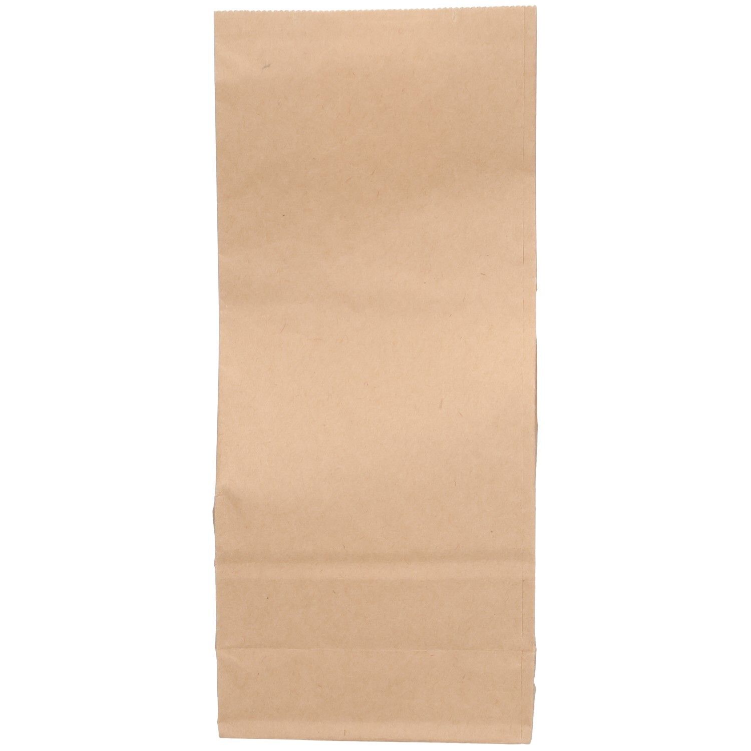 Brauner Papierbeutel. Vorderansicht. Leere Verpackung.
