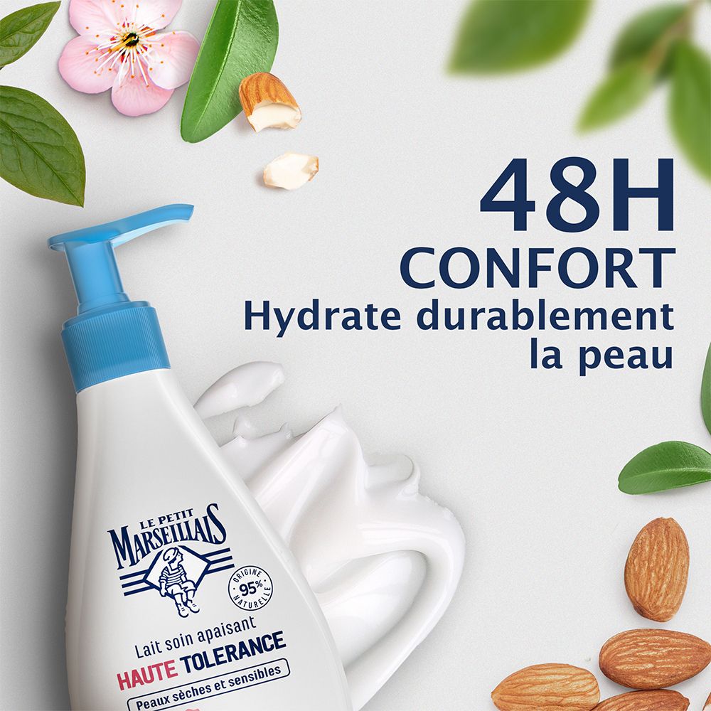 Le Petit Marseillais Lait Soin Apaisant Haute Tolérance Fleur d'Amandier Bio flacon-pompe