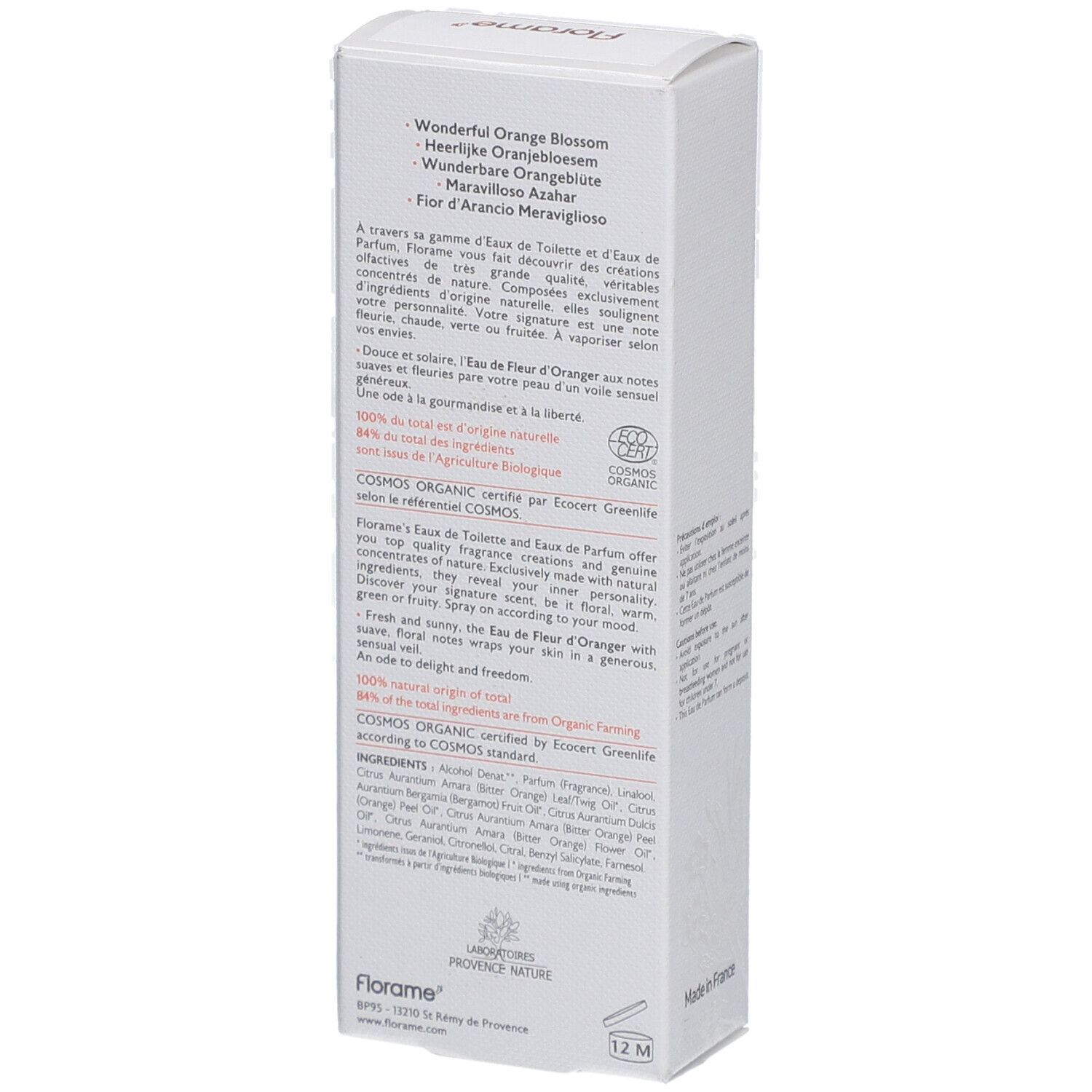 Florame Eau De Parfum Fleur Oranger Merveilleuse
