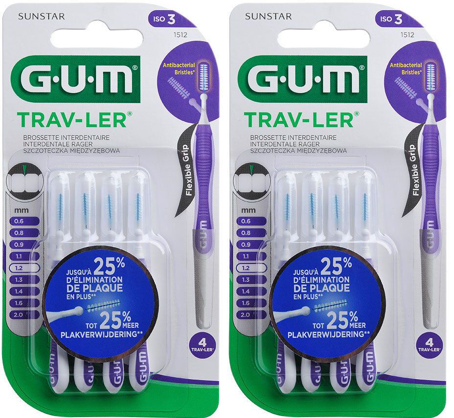 Gum® Proxabrush Trav-ler brossette interdentaire 1.2 mm x2