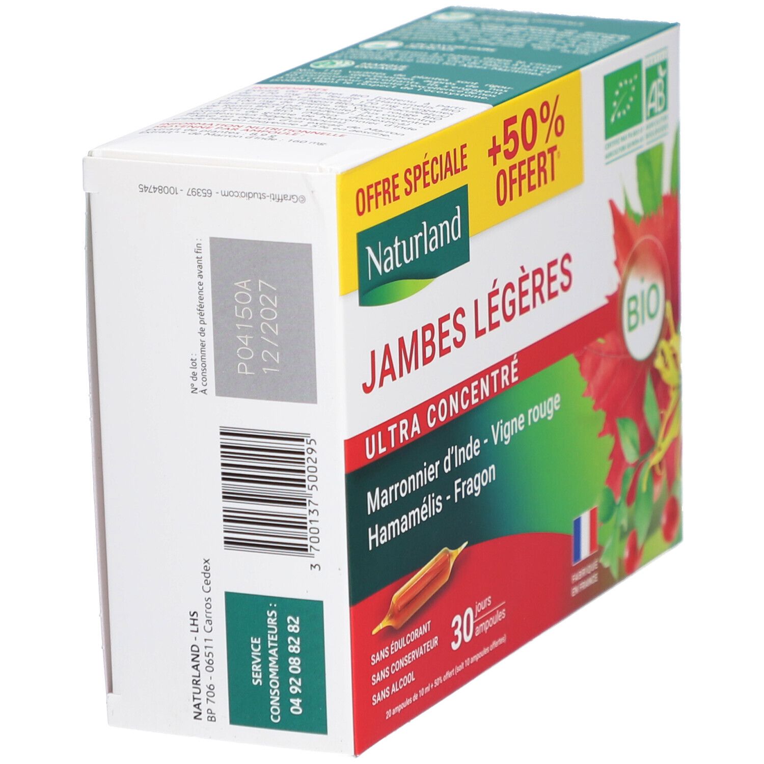 Naturland Jambes Légères Ultra Concentré Bio