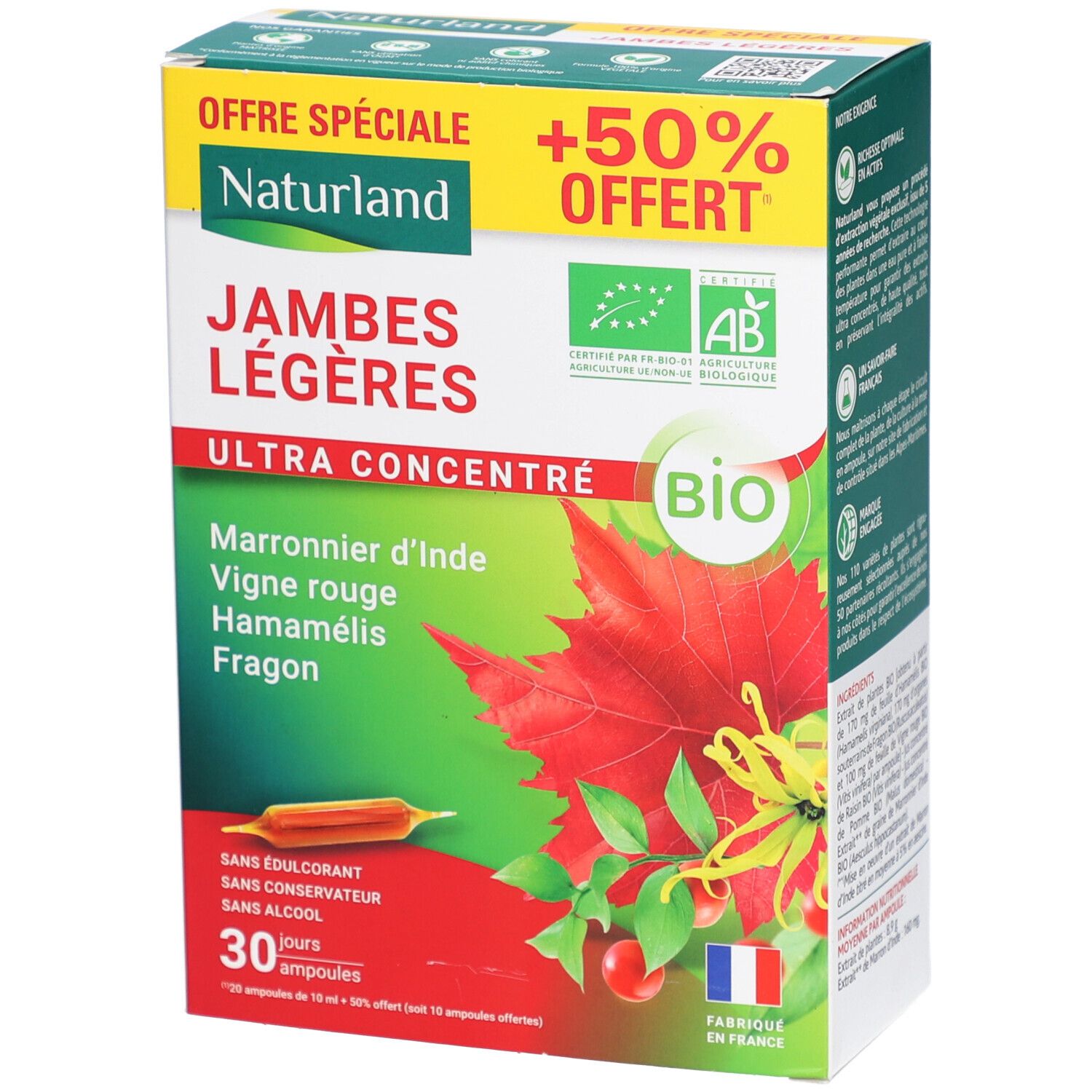 Naturland Jambes Légères Ultra Concentré Bio