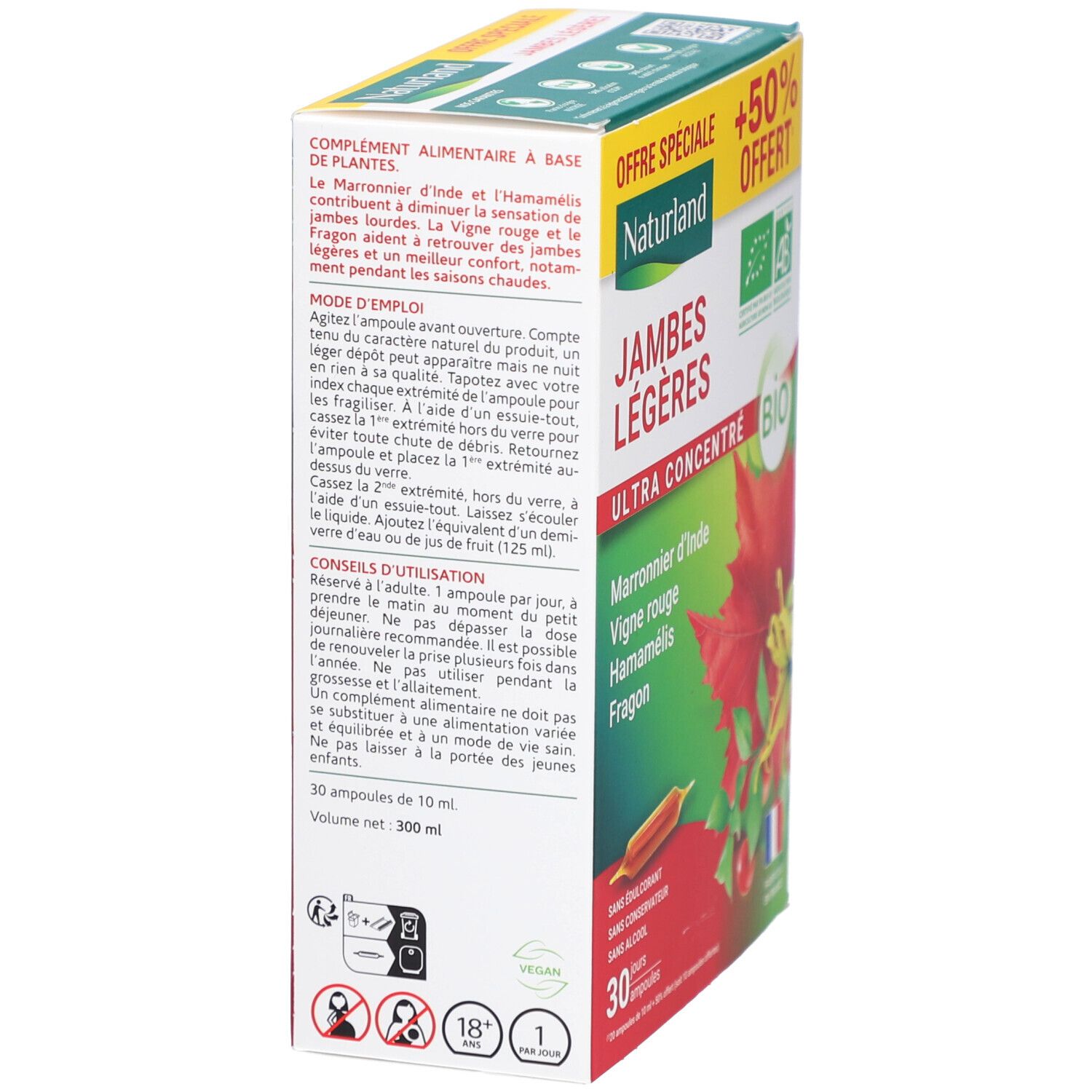 Naturland Jambes Légères Ultra Concentré Bio