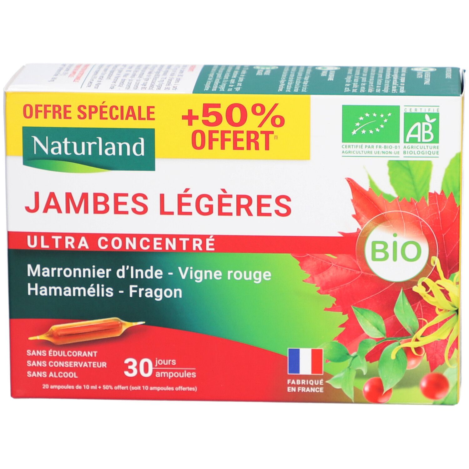 Naturland Jambes Légères Ultra Concentré Bio