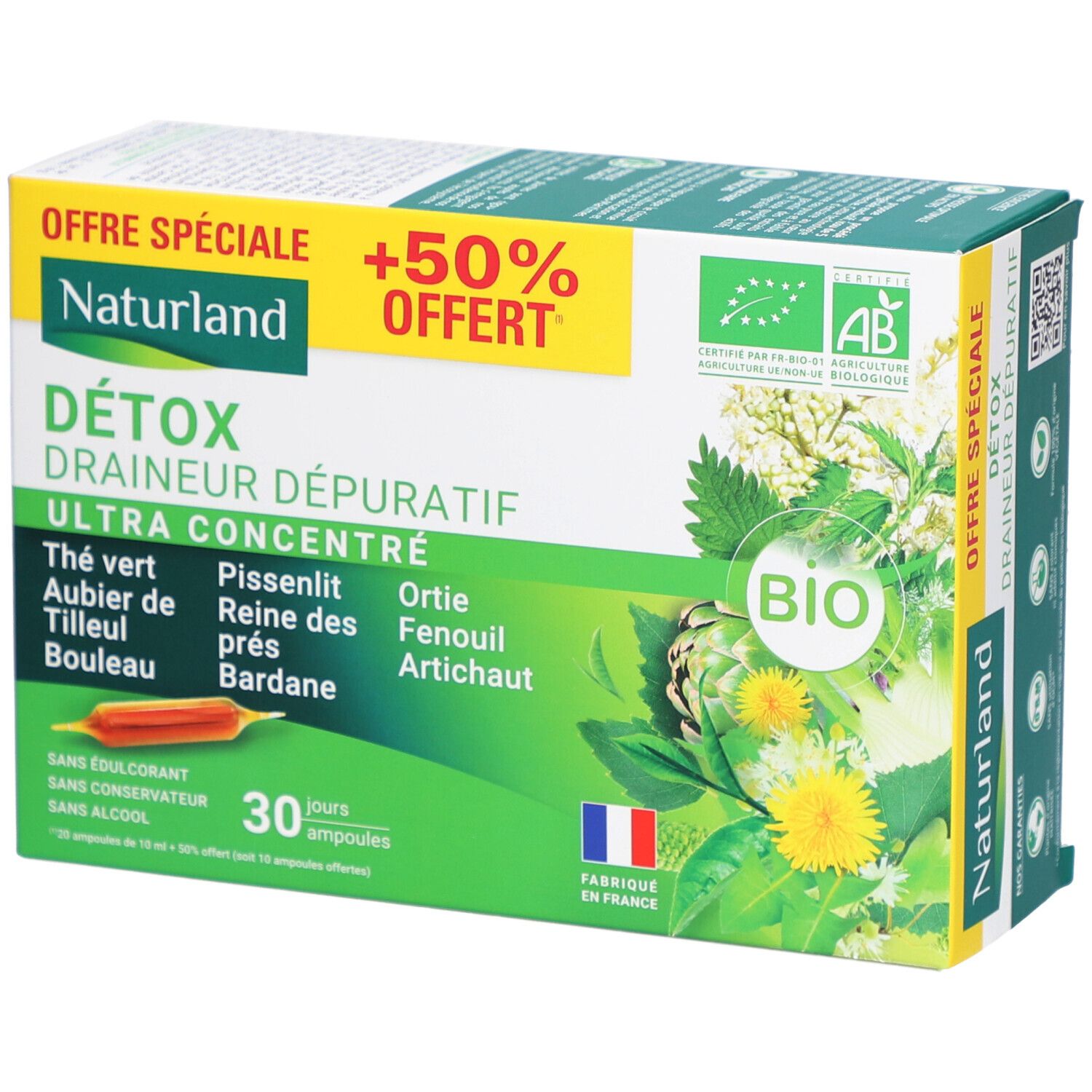 Naturland Detox Draineur Depuratif Ultra Concentré Bio