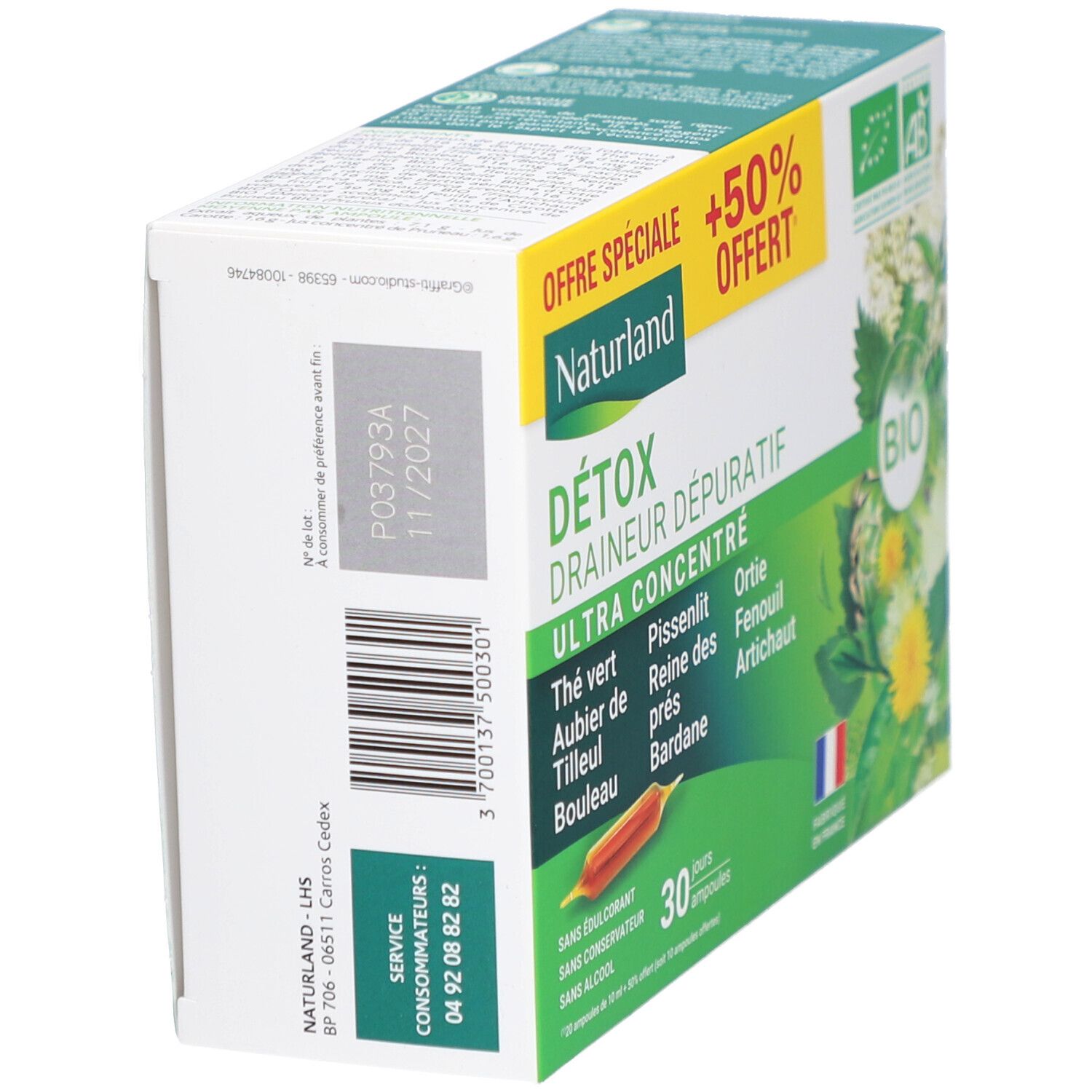 Naturland Detox Draineur Depuratif Ultra Concentré Bio