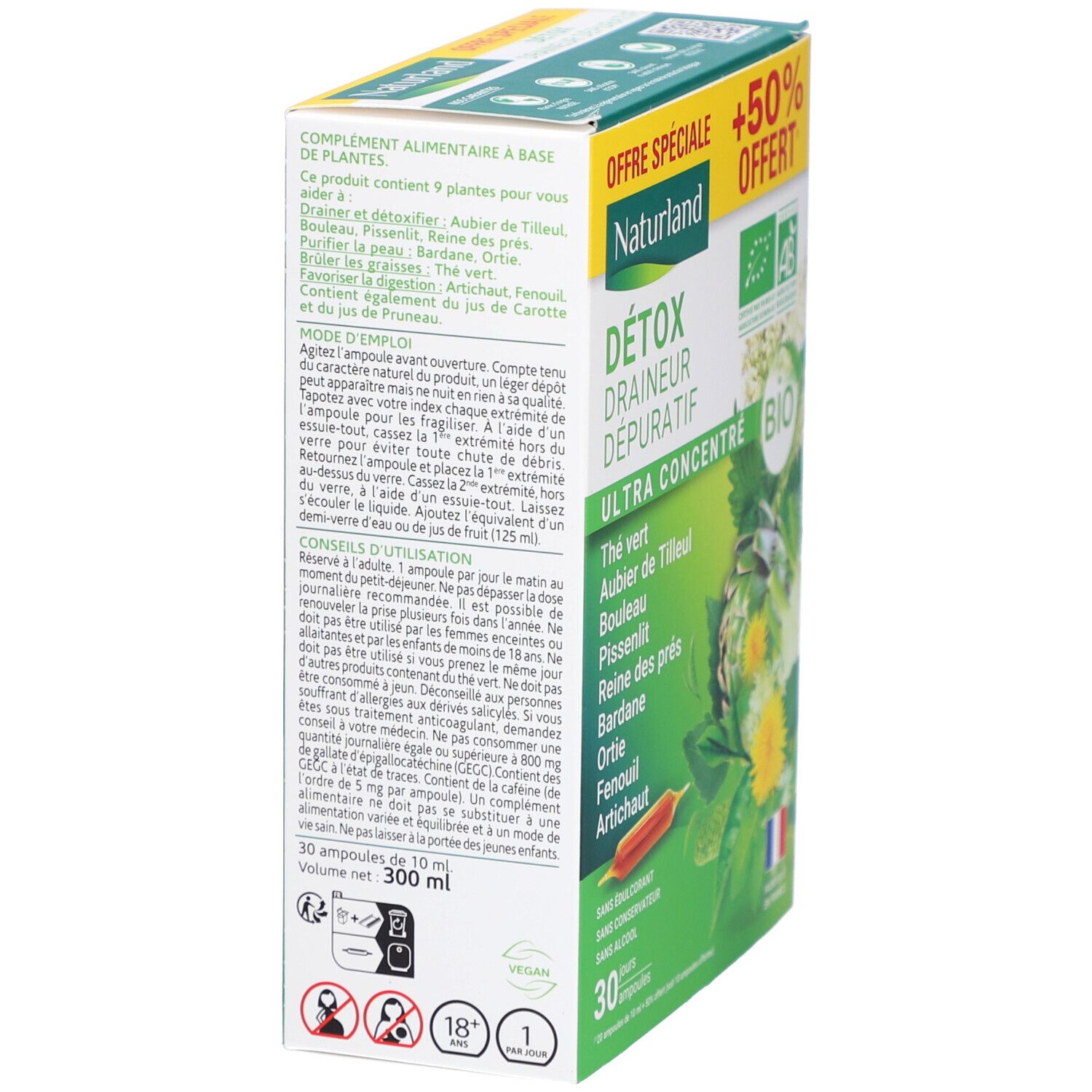 Naturland Detox Draineur Depuratif Ultra Concentré Bio
