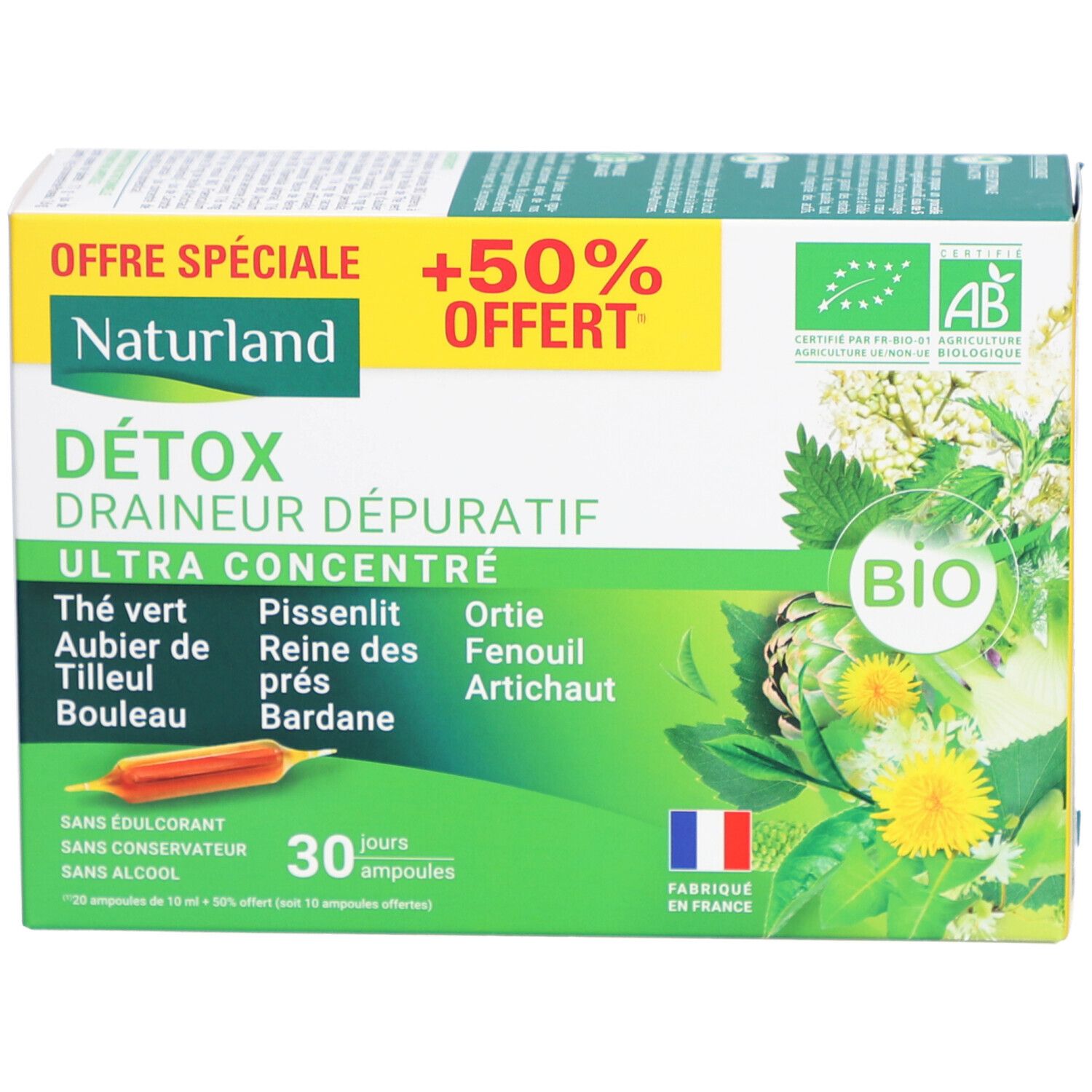 Naturland Detox Draineur Depuratif Ultra Concentré Bio