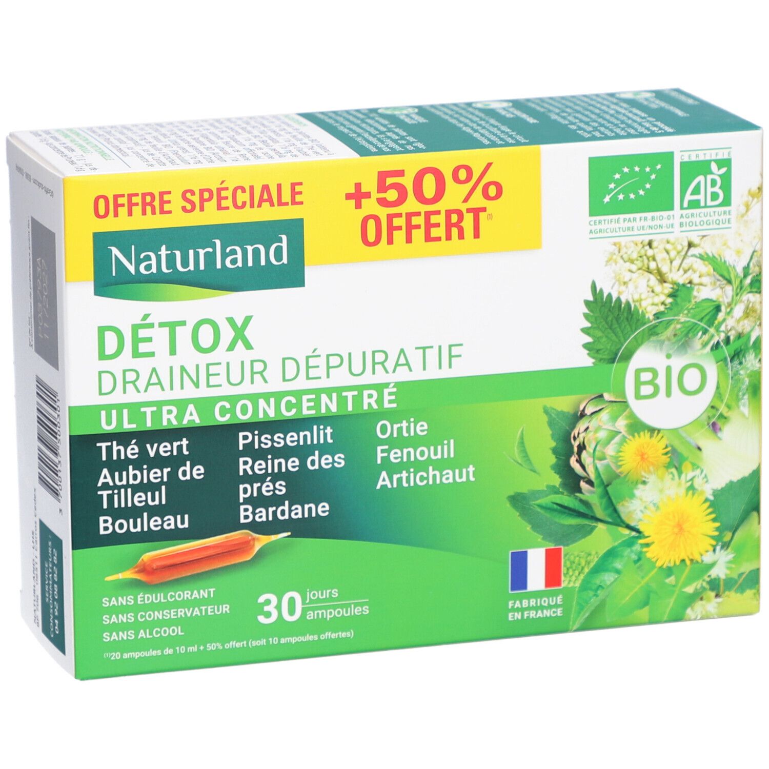 Naturland Detox Draineur Depuratif Ultra Concentré Bio