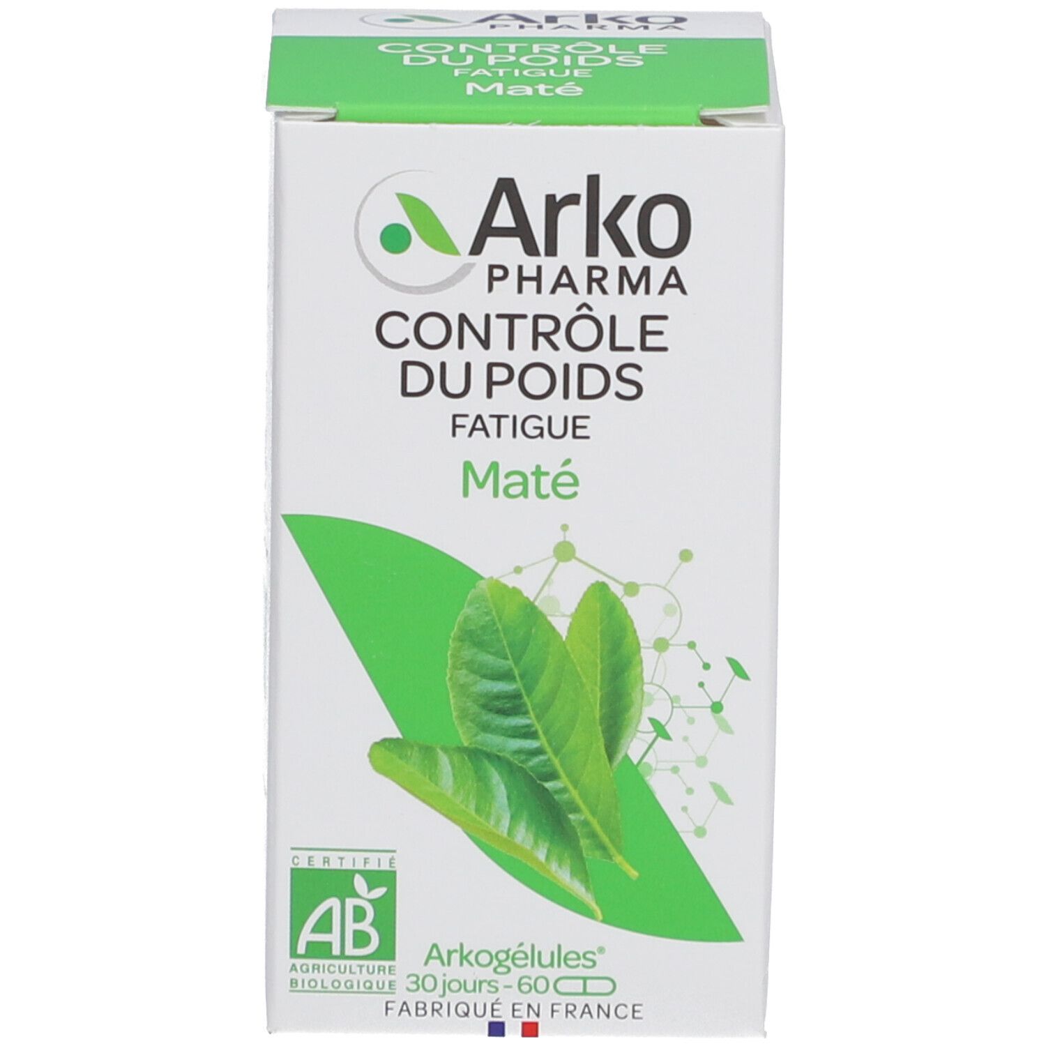 Produktverpackung. Weiße Schachtel mit Logo, Produktname und Zertifizierung. Enthält Kapseln.