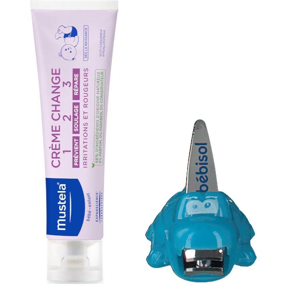 Set Bébisol Croc'ongles Boule + mustela® Wickelcreme 1 2 3