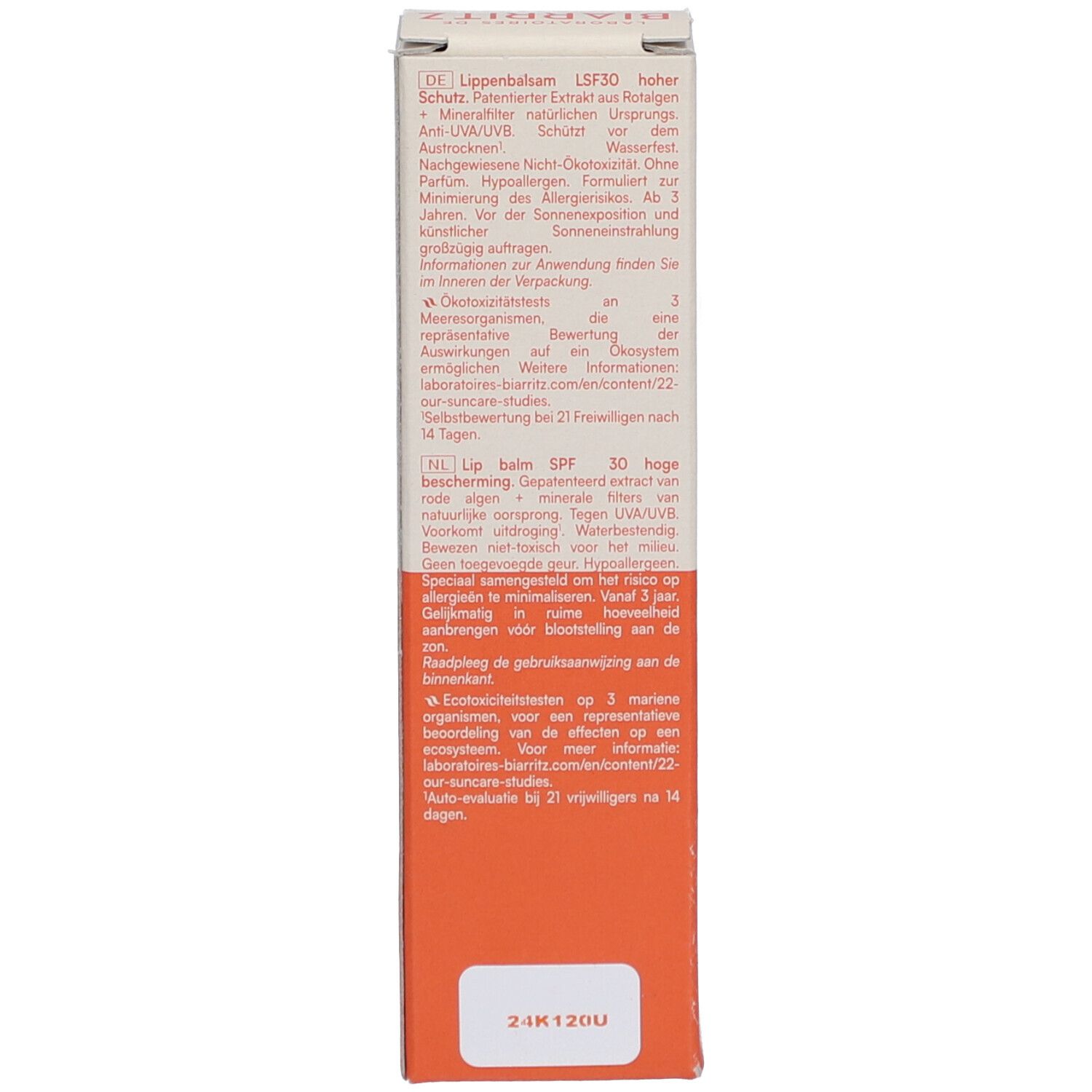 Laboratoires de Biarritz Lippenbalsam SPF30 Meer & Berge bio