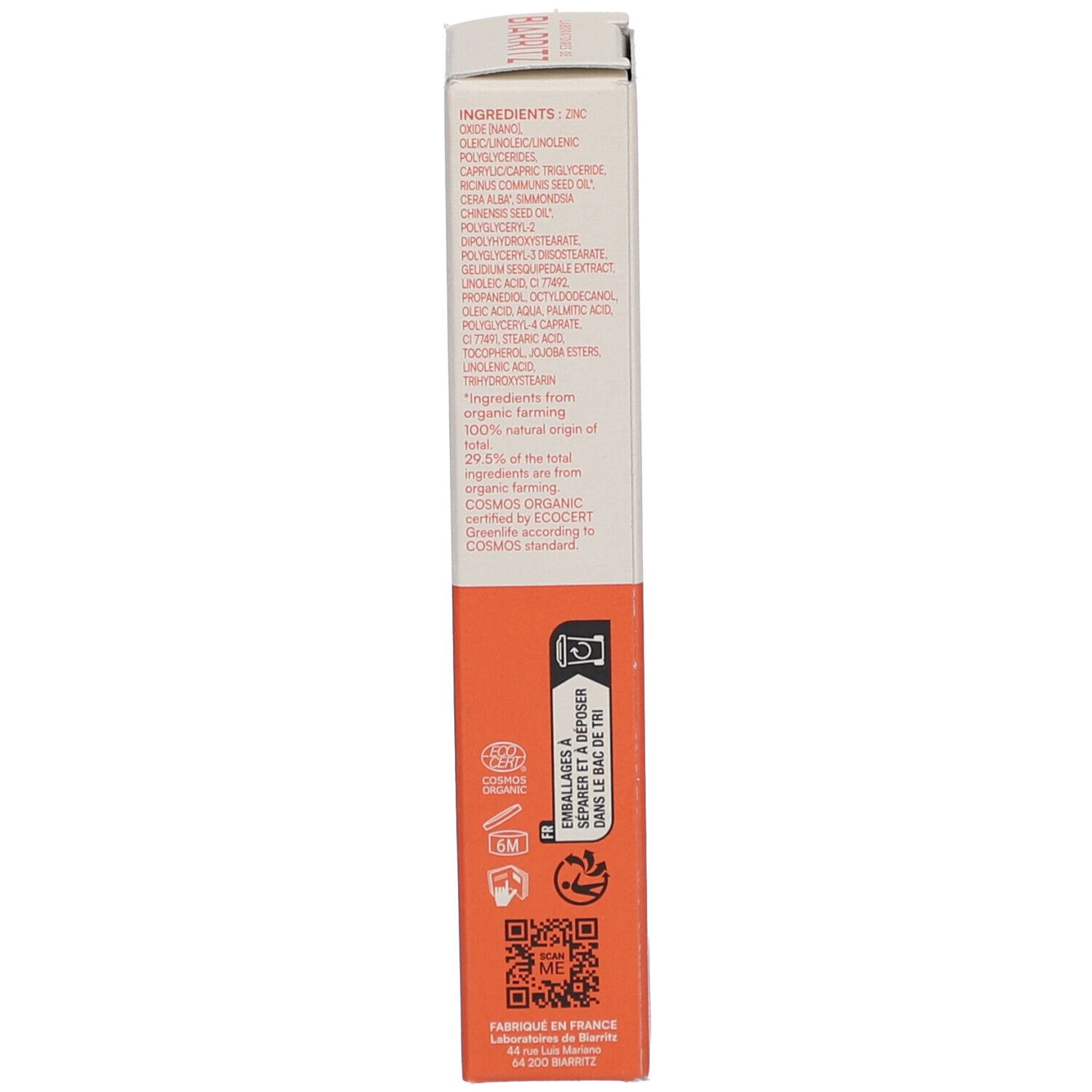Laboratoires de Biarritz Lippenbalsam SPF30 Meer & Berge bio