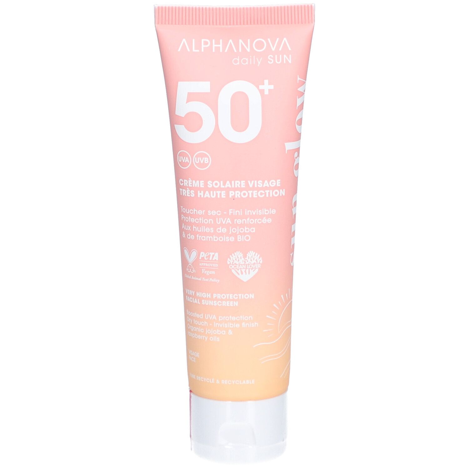 Alphanova Crème solaire visage SPF50+ toucher sec aux huiles bio