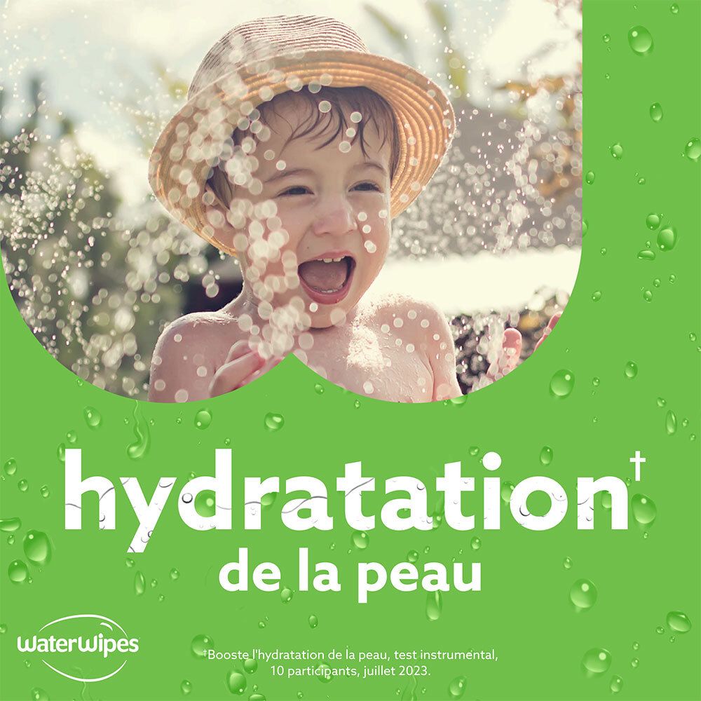WATERWIPES Lingettes hydratantes à l'aloé vera