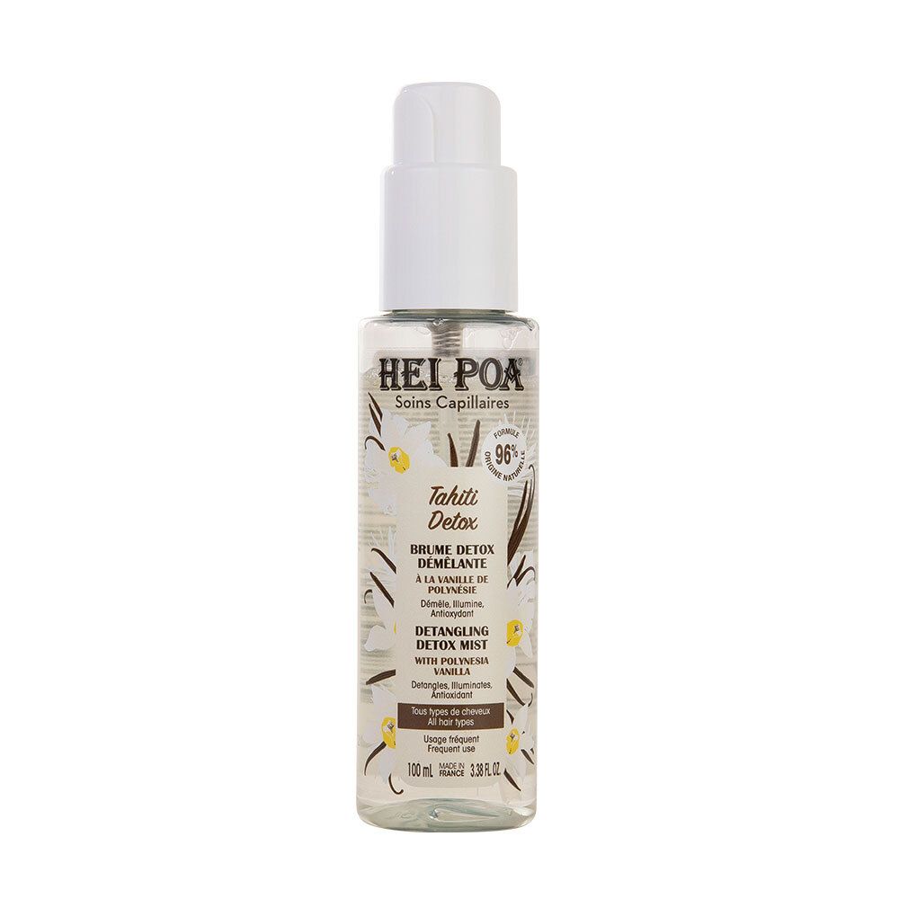 Flacon HEI POA Tahiti Detox Brume Démêlante avec pompe, 100ml.