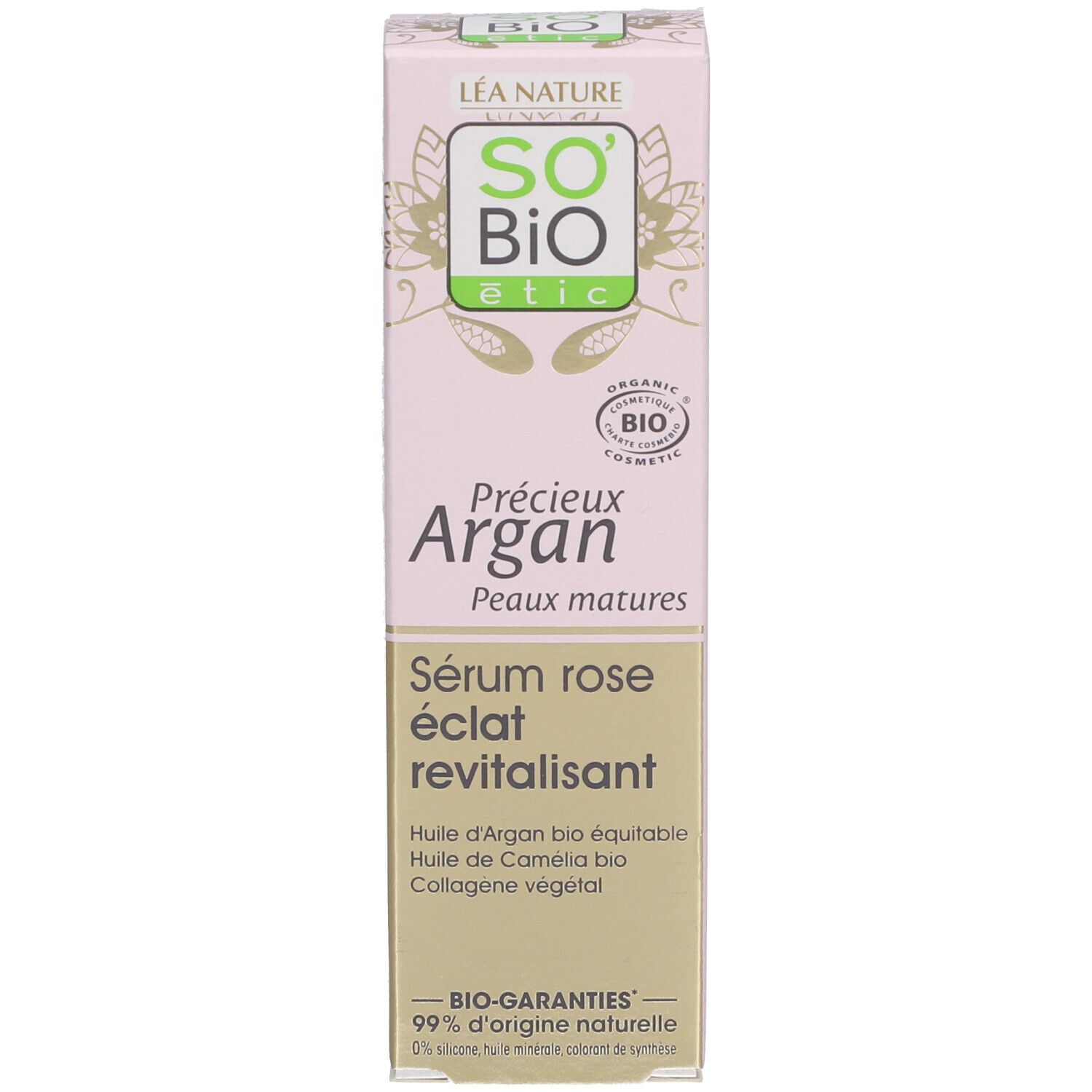 SO BIO ETIC Précieux Argan Serum Rose éclat revitalisierend