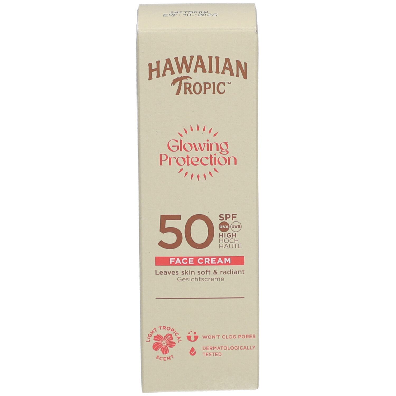 Hawaiian Tropic Sonnencreme Gesicht Glow Protection SPF50