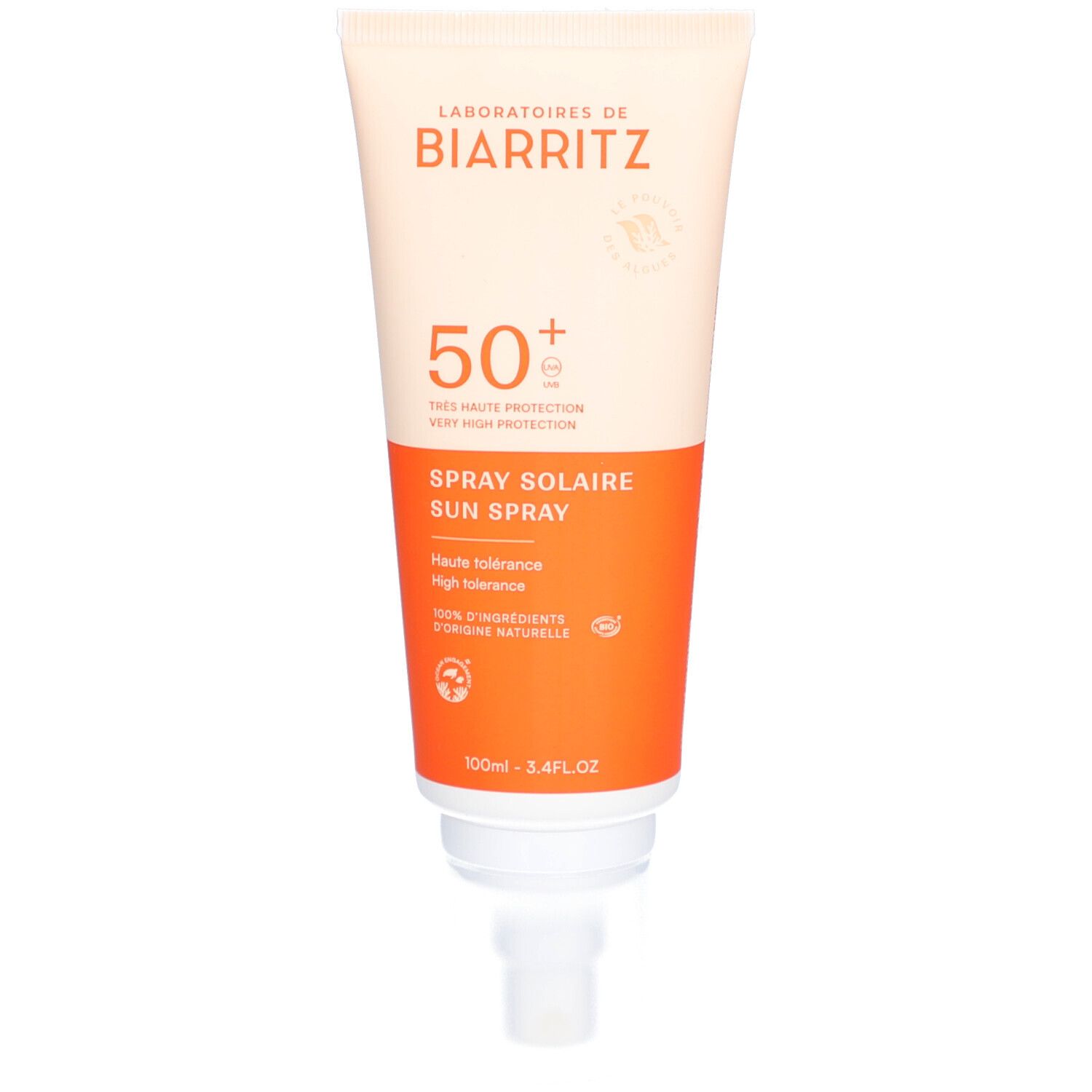 Laboratoires de Biarritz Alga Maris Spray solaire SPF50+ visage et corps