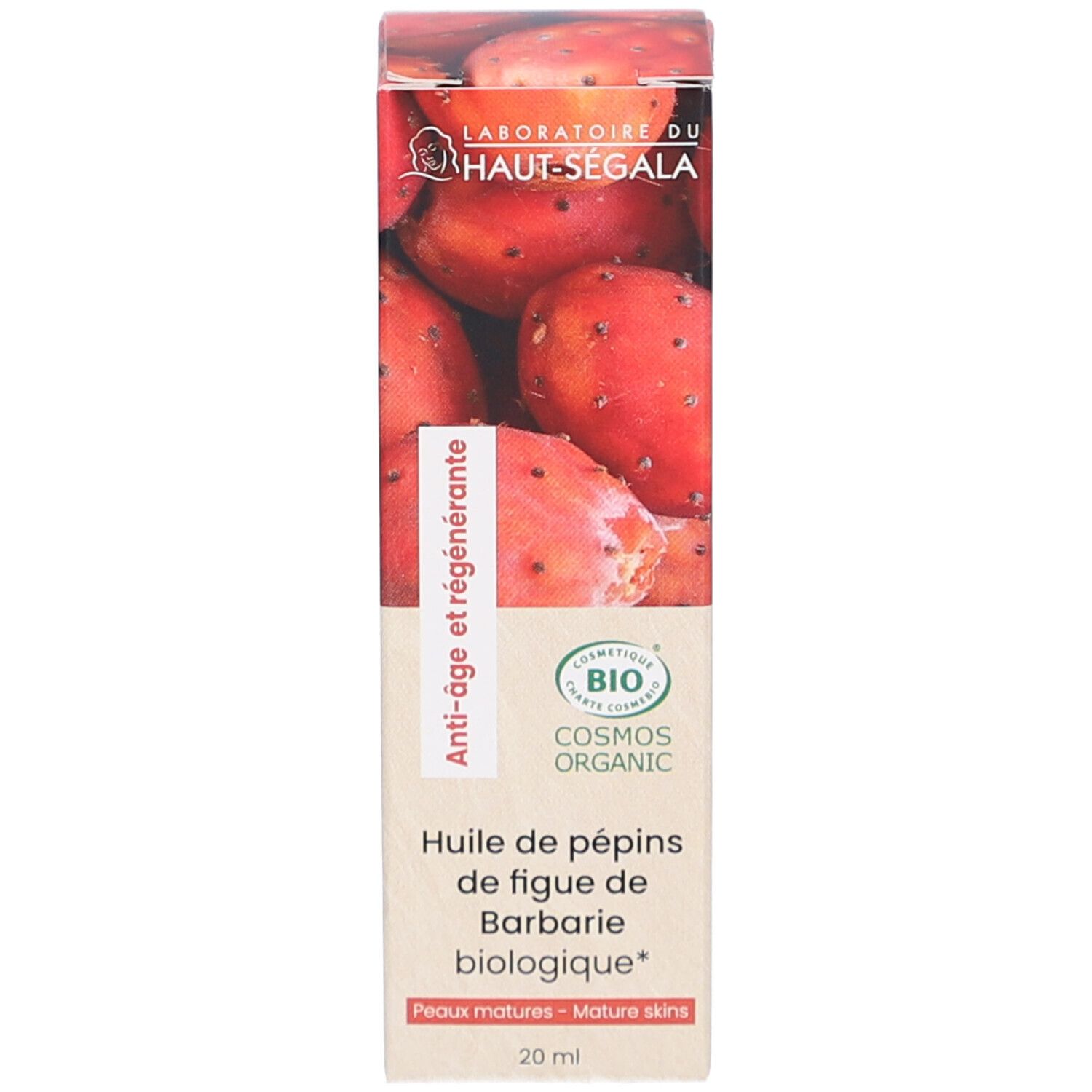 Produktverpackung. Verpackung mit Logo und Text. 20 ml. Zertifizierung.
