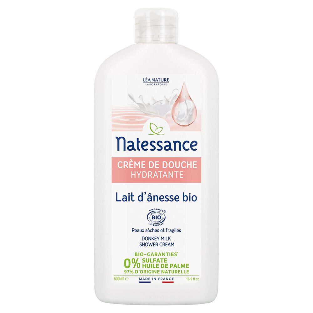 NATESSANCE Feuchtigkeitsspendende Duschcreme Eselinnenmilch