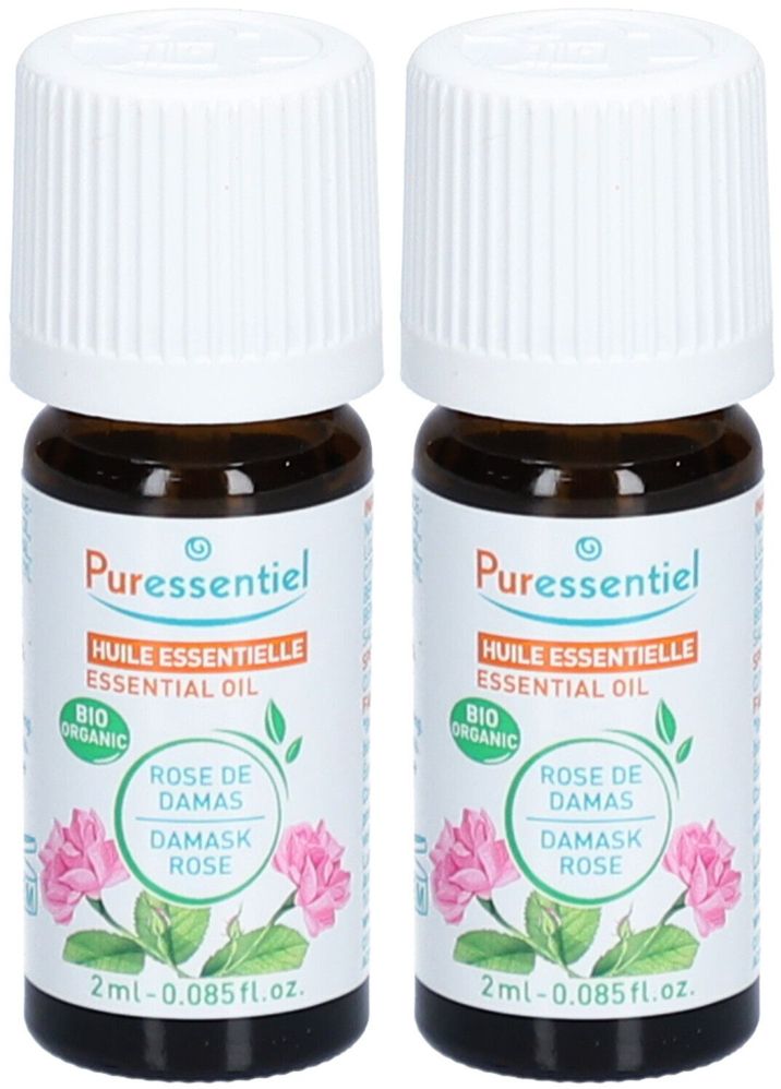 PURESSENTIEL Ätherisches Öl Damaszener Rose 2x2ml