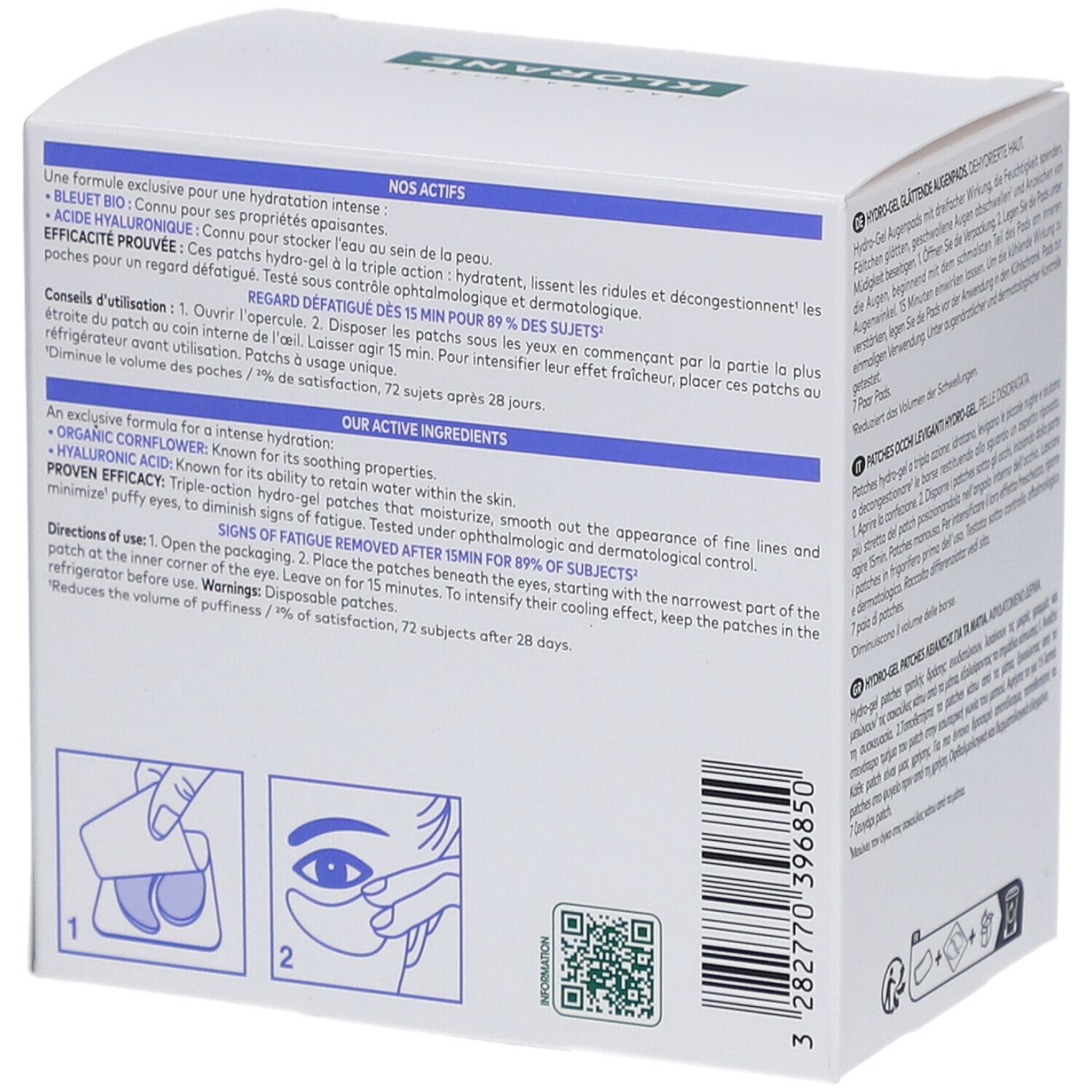 KLORANE Glättende Augenpatches Hydro-Gel