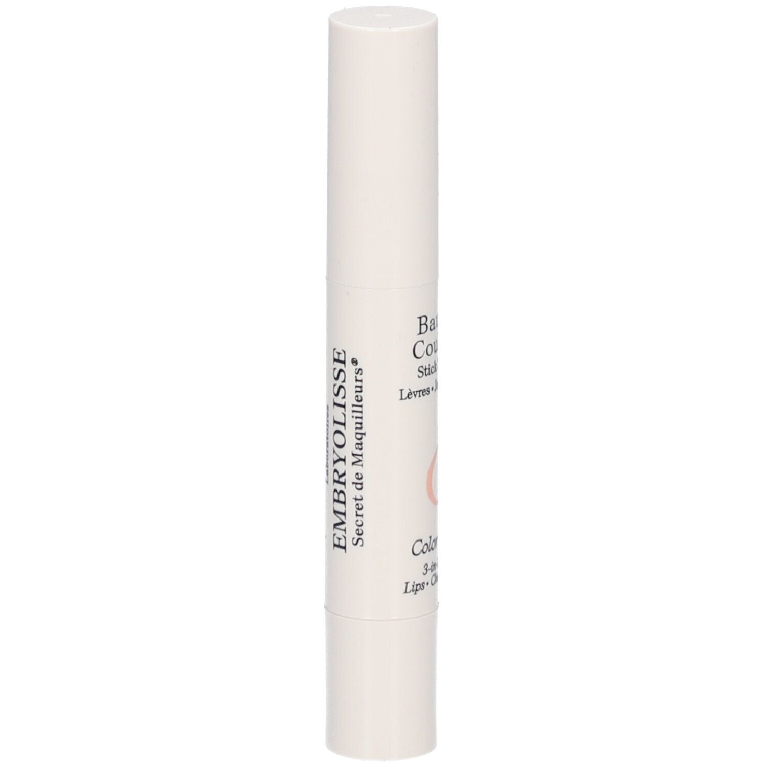Stick blanc avec texte EMBRYOLISSE. Nom du produit et détails en français.
