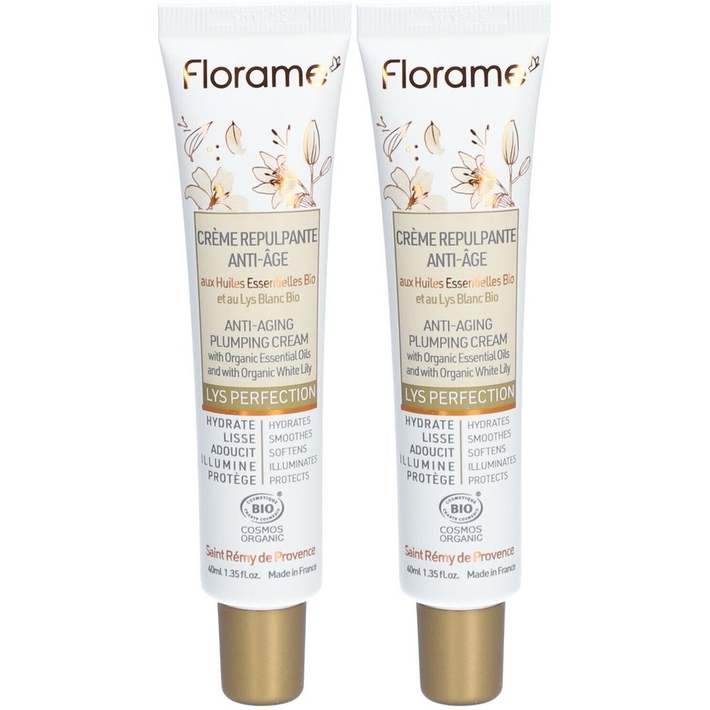 Florame Aufpolsternde Anti-Aging Creme BIO Weiße Lilie: Produktbild