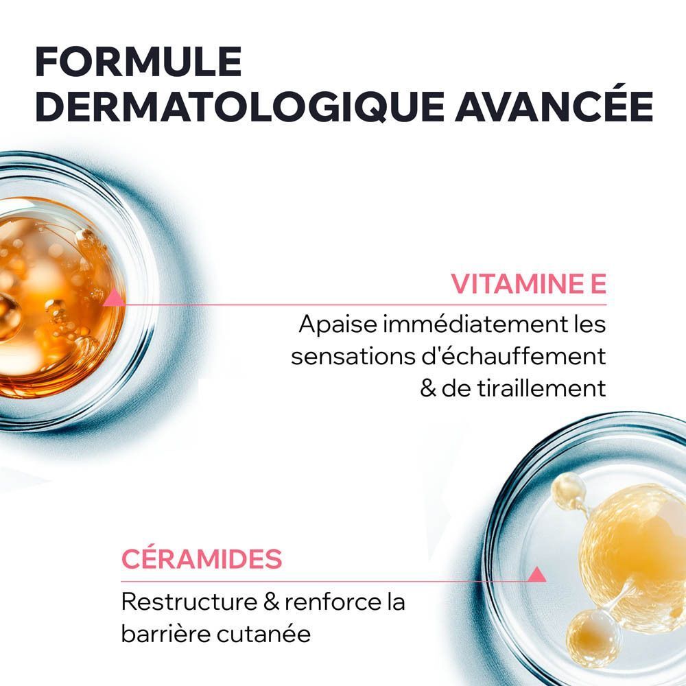 Visage avec crème. Application de crème sur la peau. Teinte légère. Protection SPF 50+.