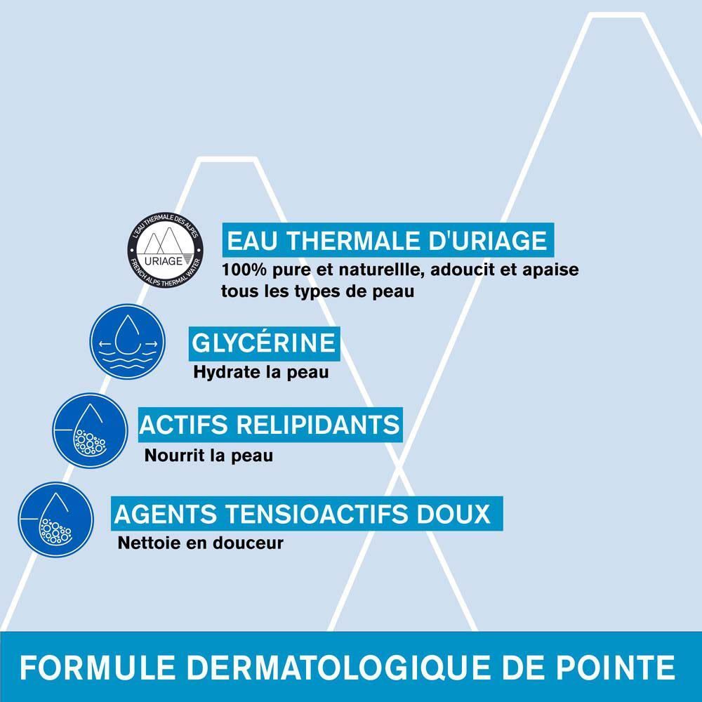 Fille dans une baignoire avec de la mousse. Texte : Parfum frais, préserve le film hydrolipidique, pour toute la famille.